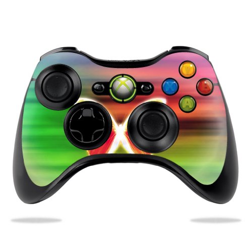 Protective Vinyl Skin Decal for Microsoft Xbox 360 Controller - Neon Butterfly Design Wrap Sticker | Durable Scratch-Resistant Cover | Perfect for Gaming, Collectors & Customization Enthusiasts
