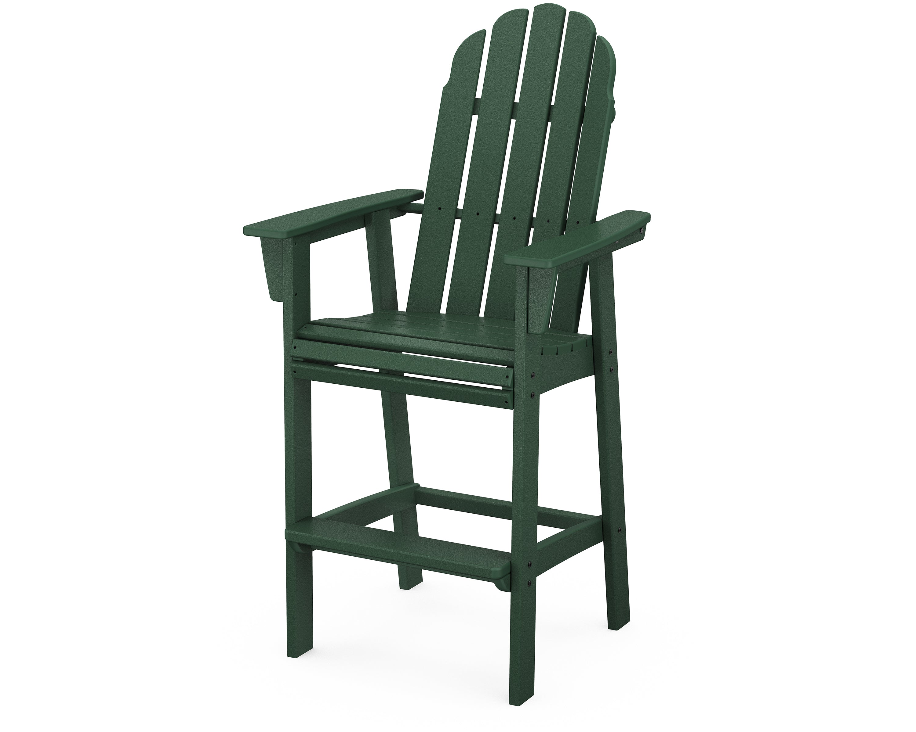 POLYWOOD Vineyard Curveback Adirondack Bar Chair - Outdoor Patio Furniture for Poolside, Garden, and Backyard Relaxation - Weather-Resistant & Durable