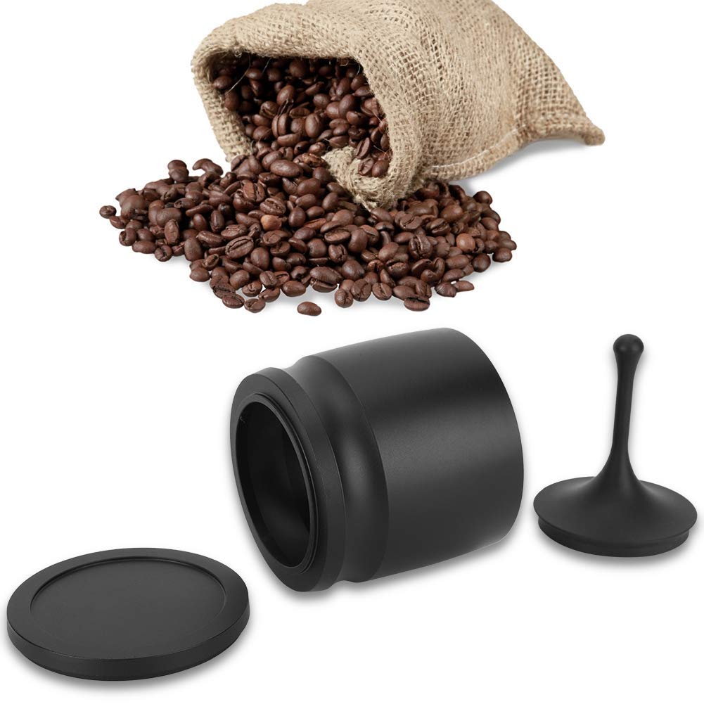 Premium 58mm Stainless Steel Coffee Dosing Ring & Tamper - Perfect for Espresso Machine Accessories, Coffee Powder Distribution Tool - Ideal for Home Baristas & Coffee Shops