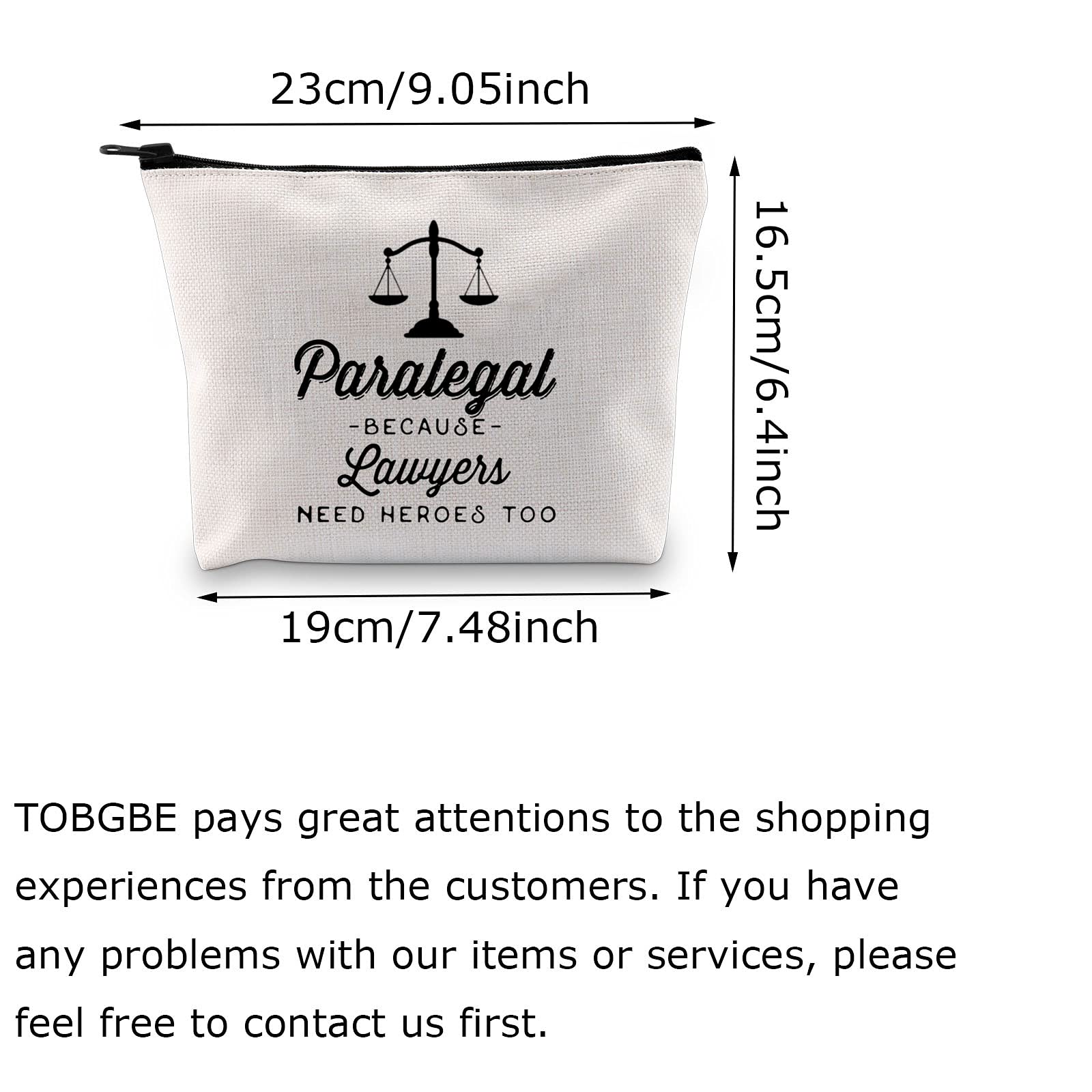 TOBGBE Paralegal Gifts - Premium Lawyer Appreciation Gift Set for Graduation, Thank You & Special Occasions - Stylish Cosmetic Bag with 'Paralegal Hero' Design - Perfect for Law Office, Court & Daily Professional Use