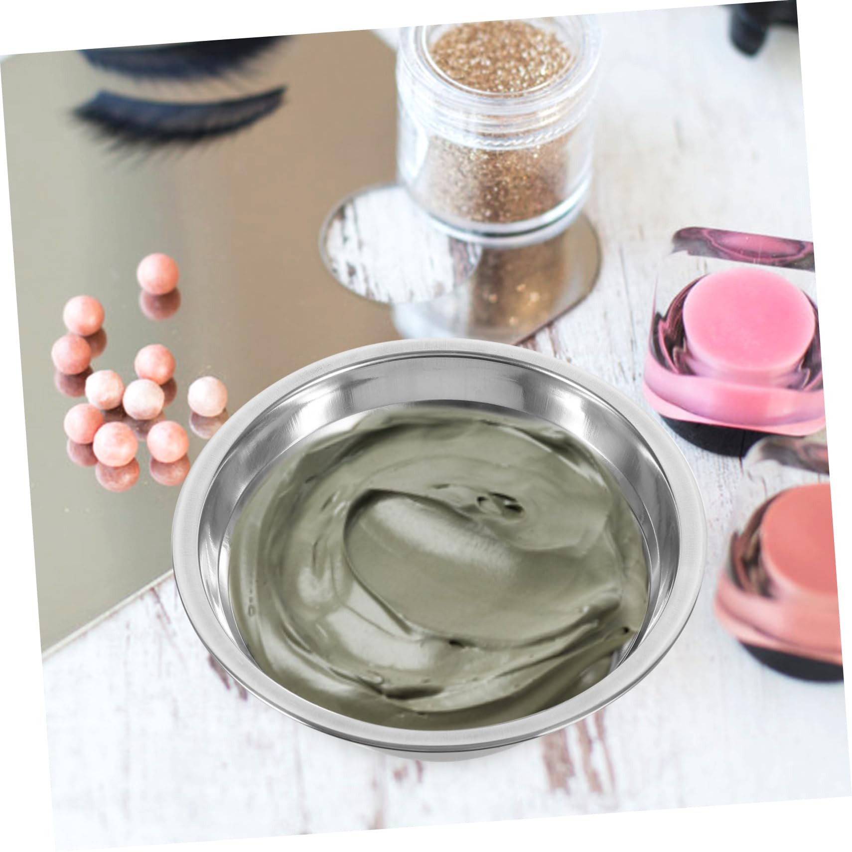 Minkissy 6-Piece Mask Mixing Bowl Set - Stainless Steel Bowls for Facial, Beauty & Salon Accessories - Perfect for DIY Skincare, Spa Treatments & Professional Makeup Application
