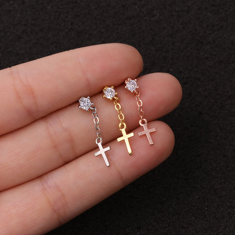 20G Cartilage Dangle Stud Earrings - Hypoallergenic Surgical Steel Ear Jewelry for Women | Perfect for Parties, Weddings & Everyday Wear | HSPJ19107
