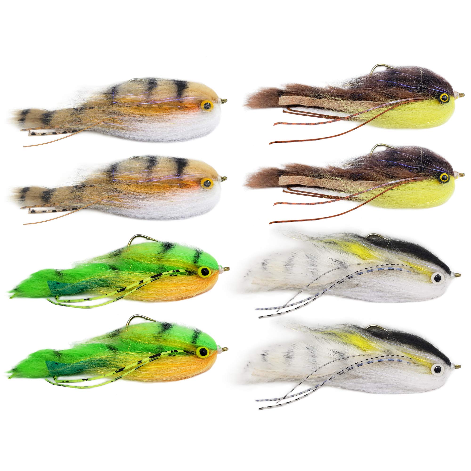 Lunchable Streamer Assortment Fly Fishing Lures for Trout, Bass & Pike | Size 2 Hooks | Perfect for Freshwater Fishing & Stream Casting
