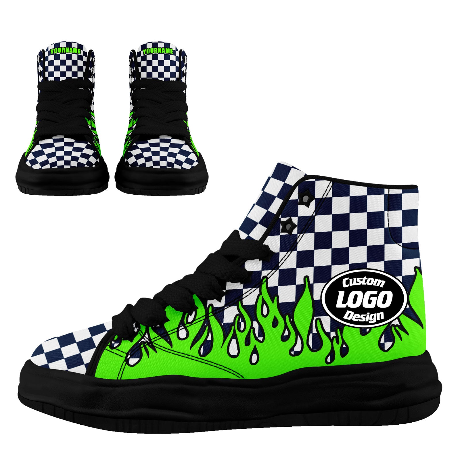 Custom Green Blue White Seattle Firesoul Personalized Sneakers - Breathable Comfortable Running Shoes for Men & Women | Perfect for Jogging, Gym Workouts and Casual Wear (Style: FN039 D020272 27)