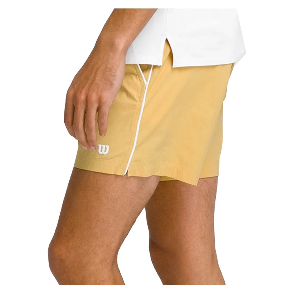 Men's 6-Inch Unlined Volley Tennis Shorts in Golden - Perfect for Tennis, Beach Volleyball & Summer Casual Wear