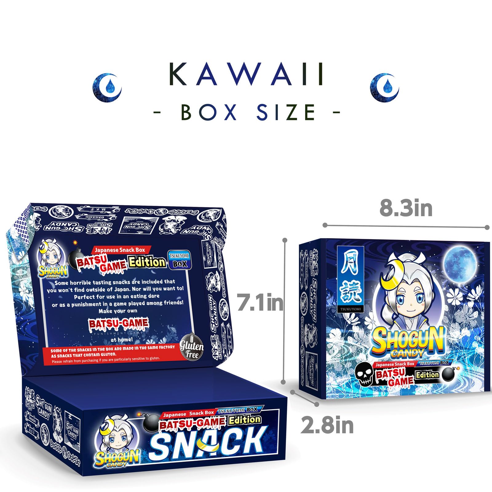 SHOGUN CANDY - 40 Piece Japanese Snacks & Candy Assortment - Popin Cookin DIY Snack Box - Kawaii Dagashi Mystery Gift Box (TSUKUYOMI Theme) - Perfect for Anime Lovers, Party Favors & Cultural Gift Giving
