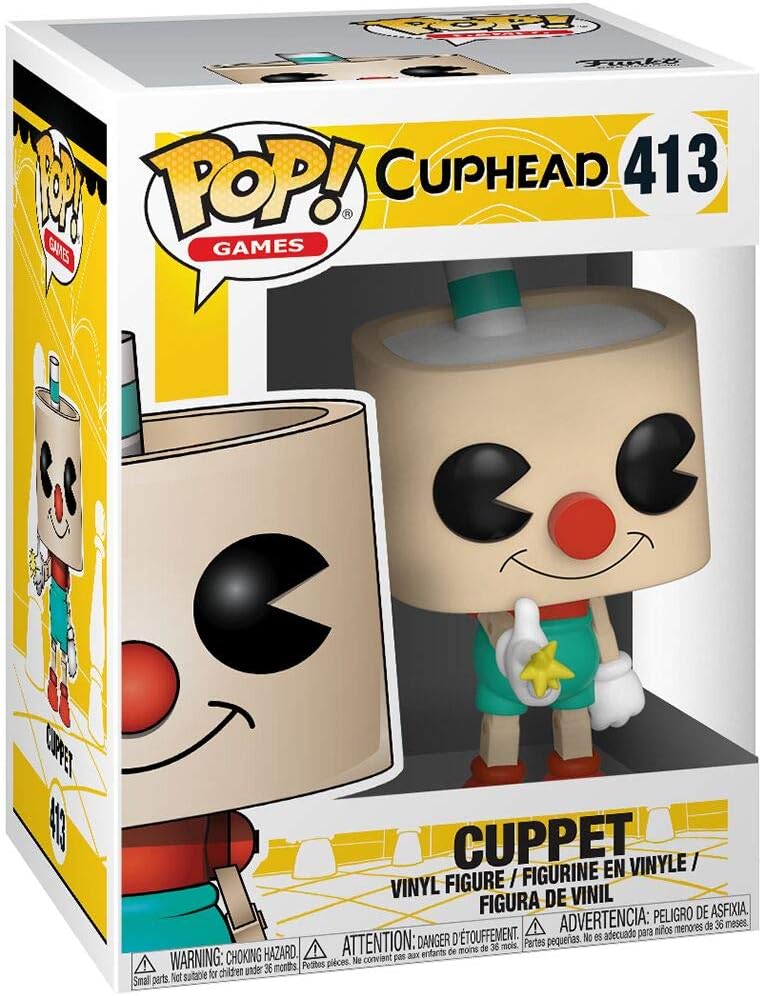 Cuphead Cuppet #413 - Official Collectible Figure for Fans & Gamers - Perfect for Display, Gifts, and Gaming Setups
