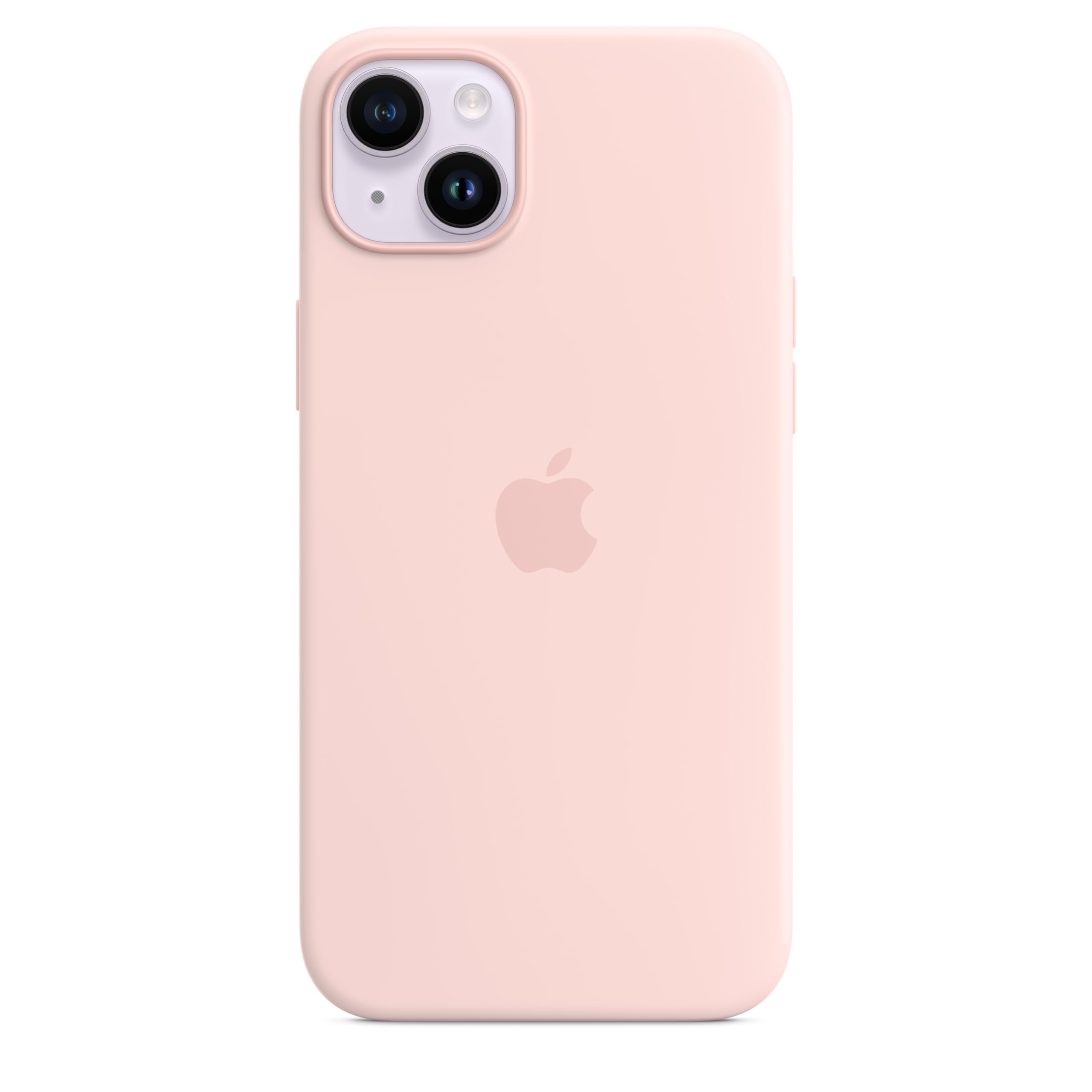 Apple iPhone 14 Plus Silicone Case with MagSafe - Chalk Pink | Protective Slim Fit Cover | Perfect for Everyday Use, Travel & Work