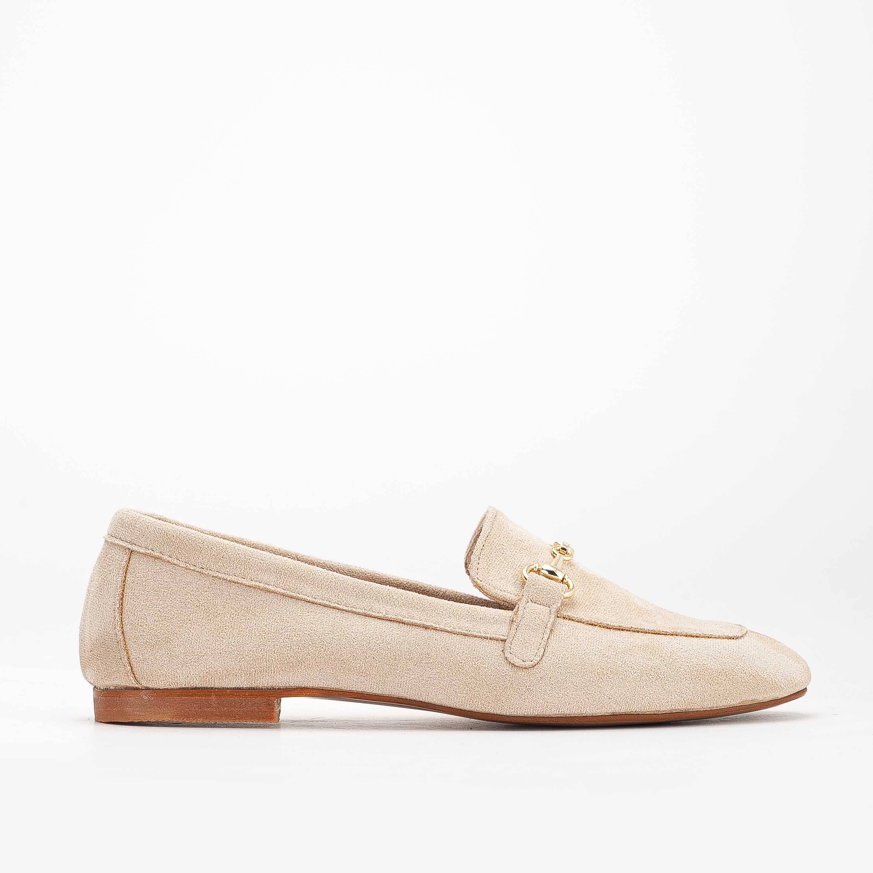Olly Beige Suede Horsebit Loafers for Women - Comfortable Slip-On Shoes - Casual & Office Wear - Perfect for Work, Travel & Everyday Outfits