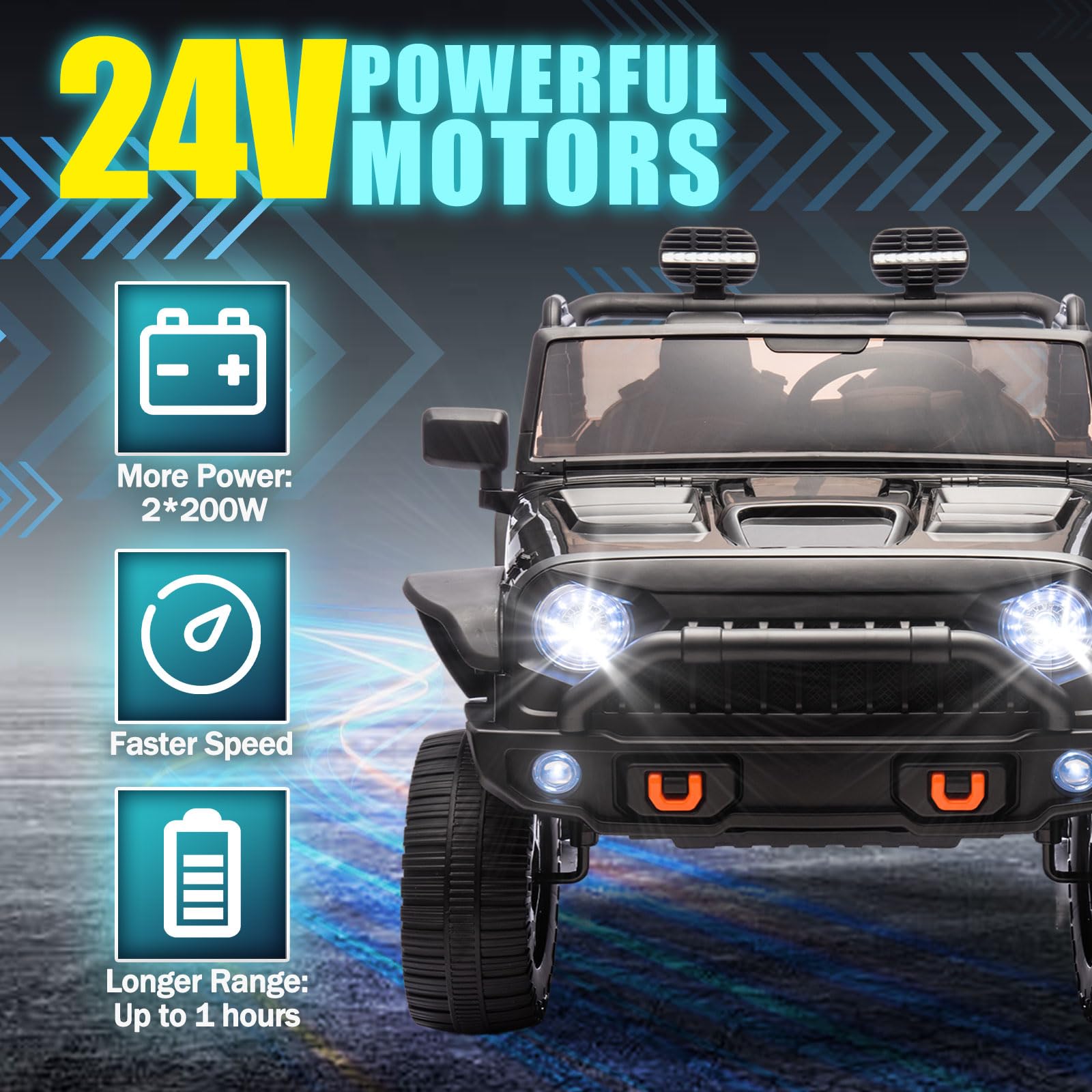 24V 2 Seater Electric Ride-On Truck for Kids with Remote Control - 20.28