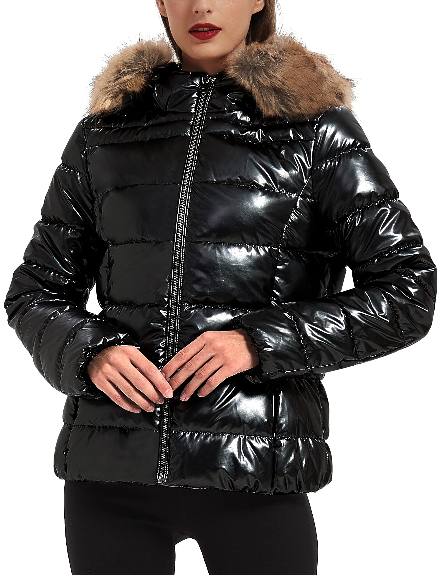 XULIKU Women's Lightweight Puffer Down Jacket with Hood - Winter Warm Short Bubble Coat for Outdoor, Travel & Daily Wear