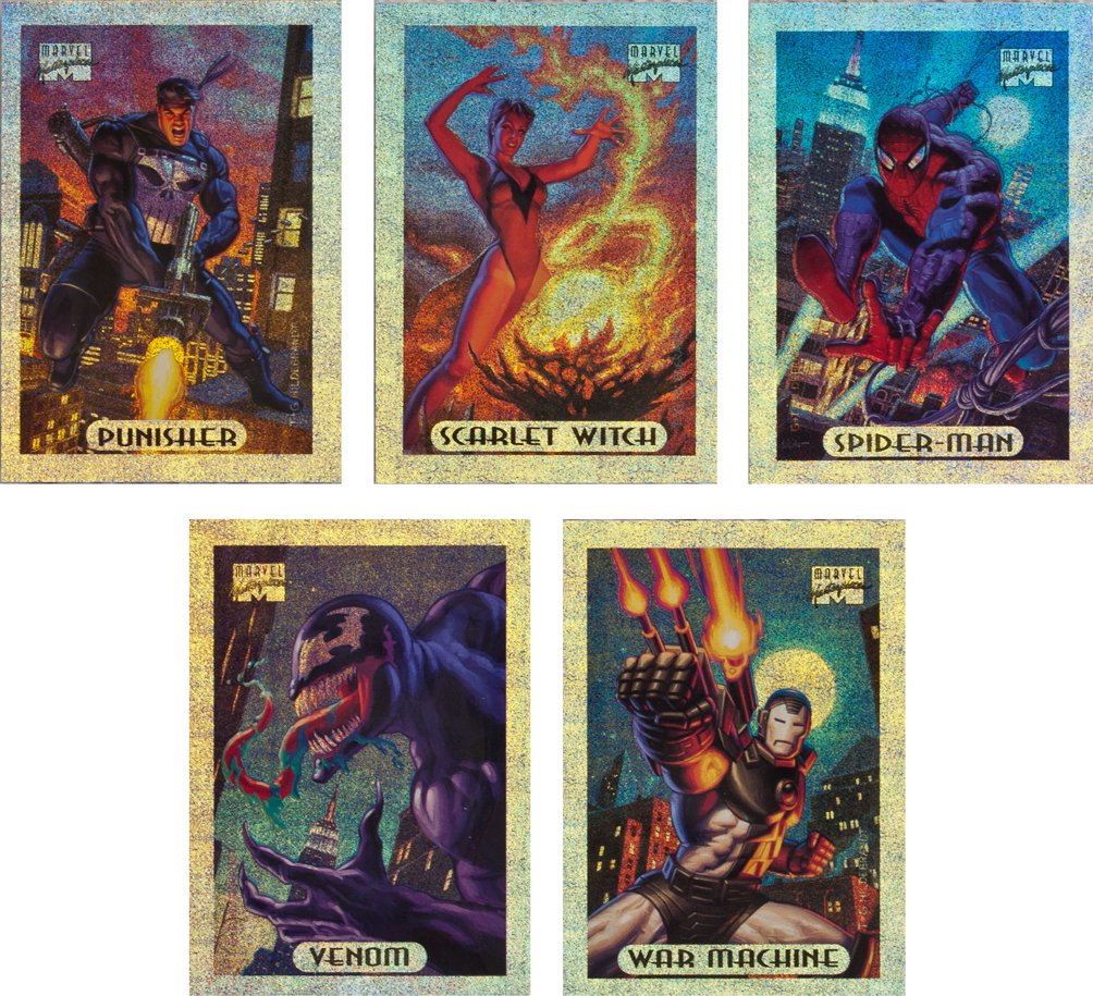 1994 Fleer Marvel Masterpieces Series-3 Complete 10-Card Silver Holofoil Trading Card Set - Marvel Comics Collectibles for Display & Trading - Perfect for Superhero Fans & Card Collectors