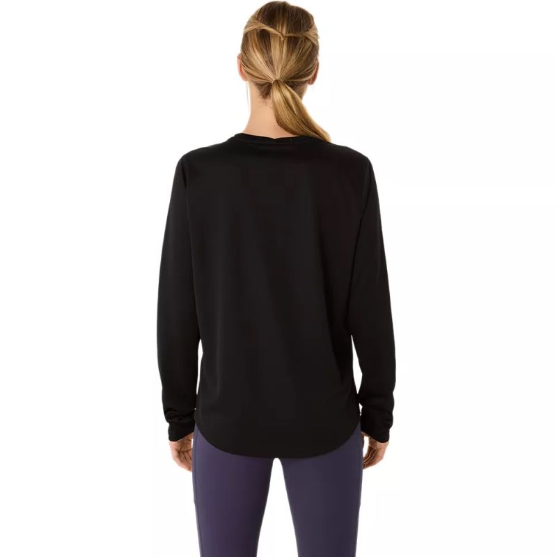 ASICS Women's Silver Long Sleeve Running Shirt - Moisture Wicking Athletic Top for Jogging, Gym Workouts & Outdoor Activities