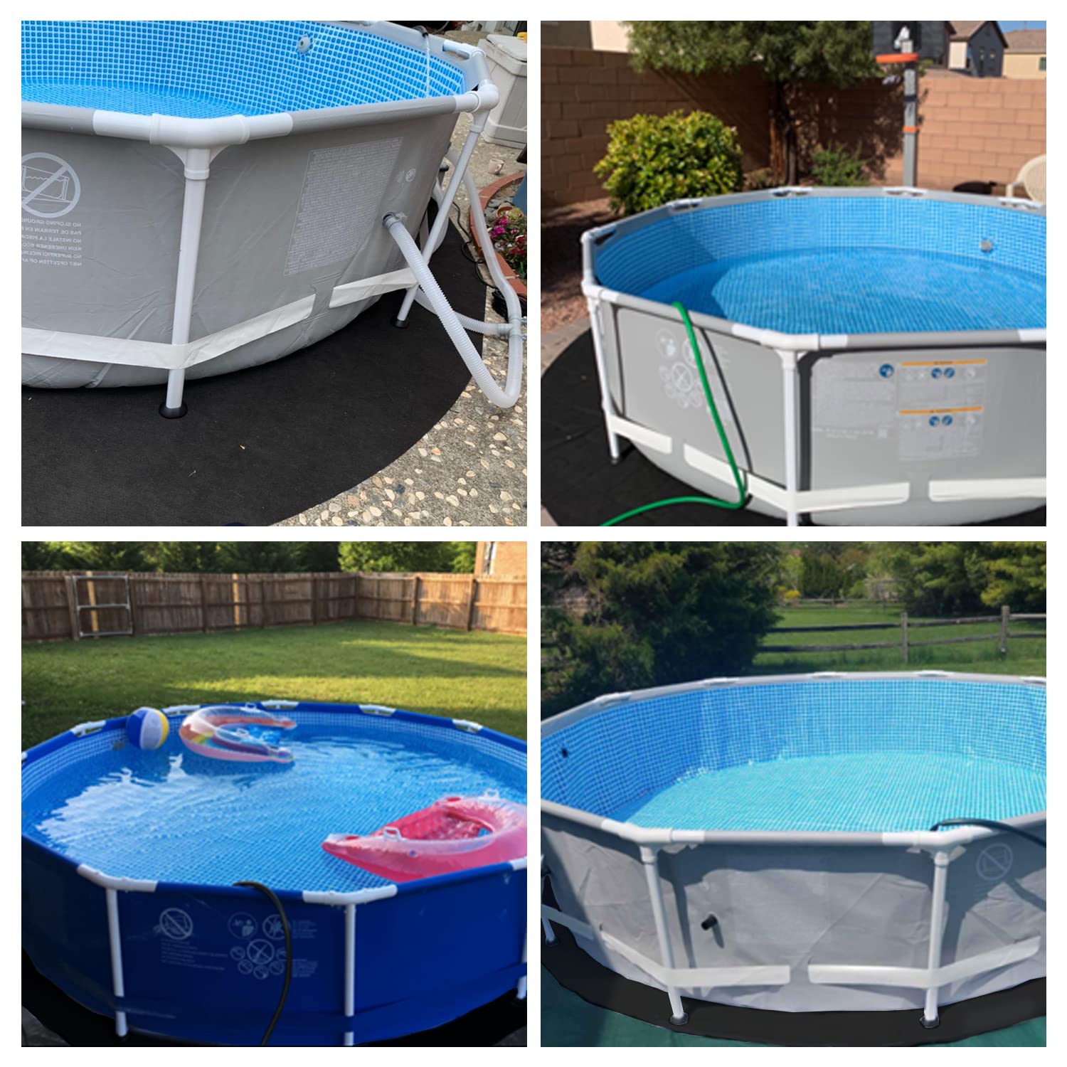 Jantens 18 Foot Round Pool Liner Pad for Above Ground Swimming Pools - Heavy Duty Ground Cloth Protects Against Punctures & Extends Liner Life - Perfect for Backyard, Summer Fun, and Family Gatherings