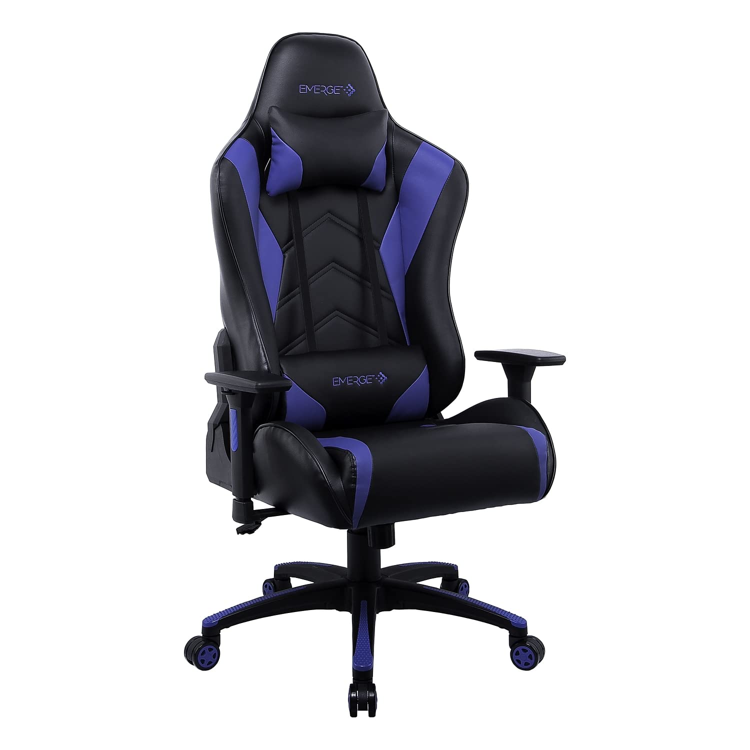 STAPLES 24326200 Vartan Ergonomic Gaming Chair - Blue Computer Chair for PC & Console Gamers - Comfortable Office Desk Chair for Long Hours of Work or Gaming