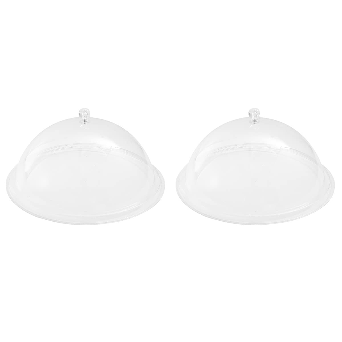 Hemoton 2-Pack Acrylic Cupcake Covers - Clear Dessert Dome for Cake Protection, Food Insulation Lid for Tiny Cakes, Pies & Pastries - Perfect for Parties, Bakeries & Home Baking