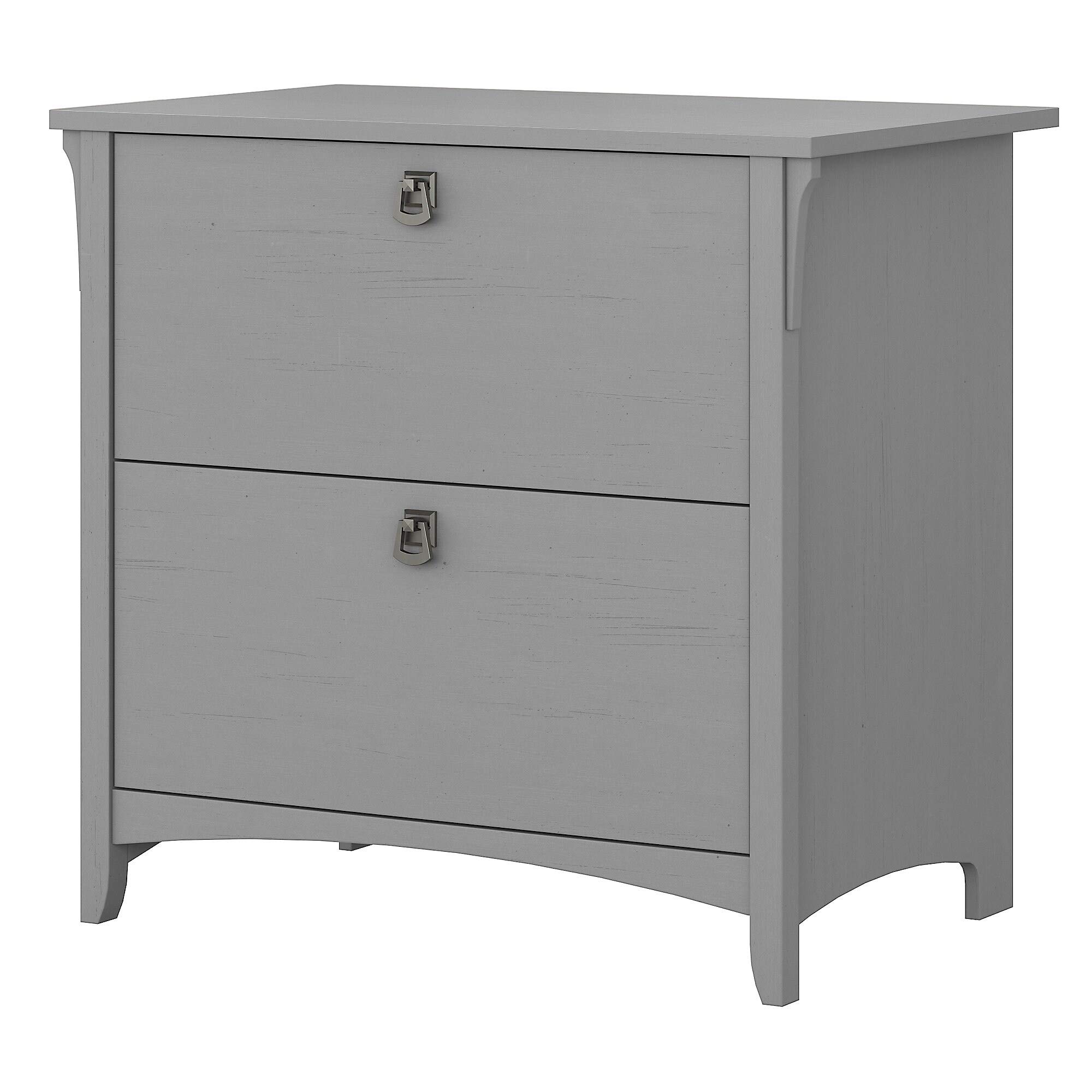 Grey Lateral File Cabinet - 2-Drawer MDF Office Storage Organizer for Home & Office Use - Perfect for Documents, Folders, and Office Supplies