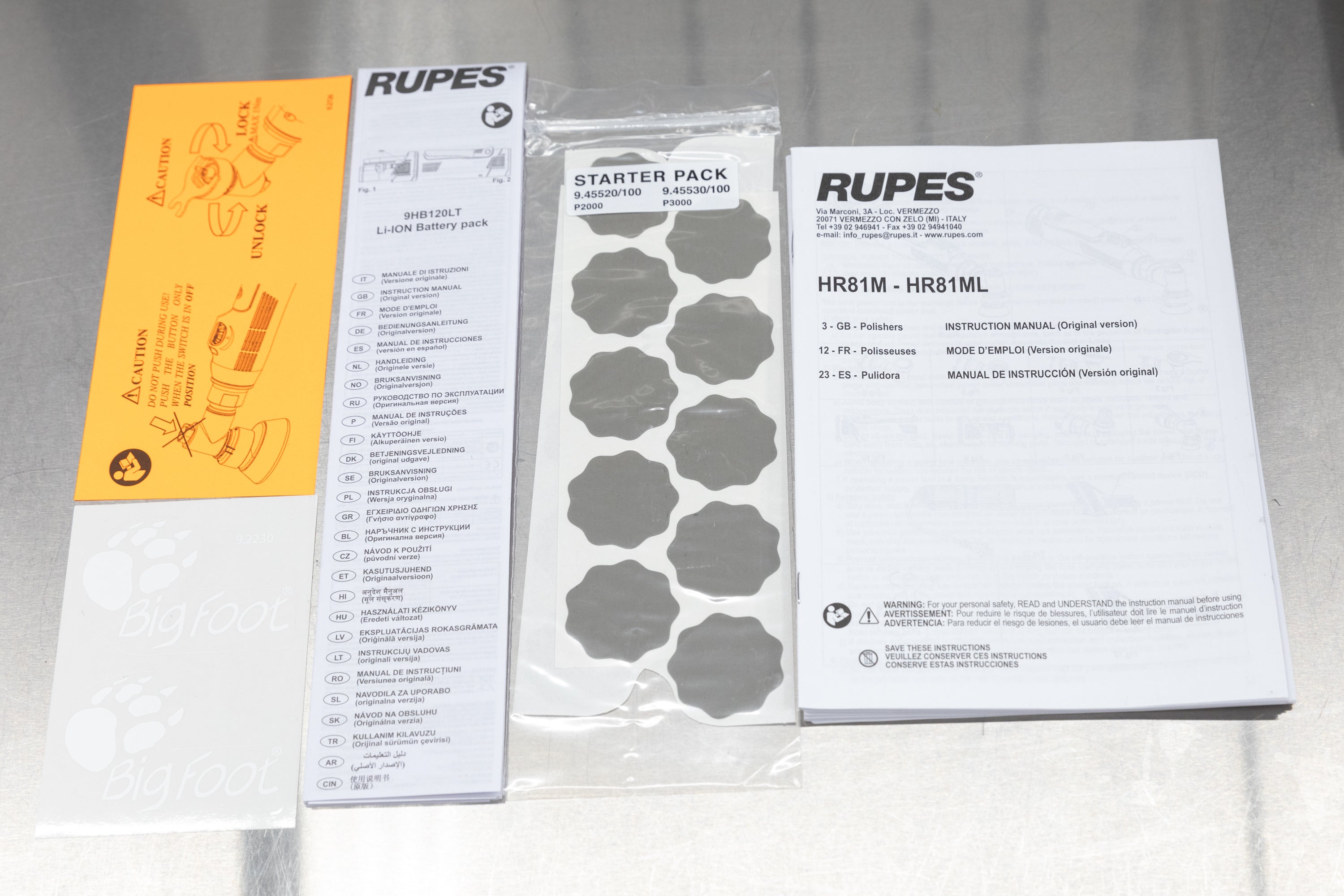RUPES BigFoot Nano iBrid Technology Long Neck Polisher Kit (HR81ML/LUX) - Perfect for Auto Detailing, Car Polishing & Paint Correction
