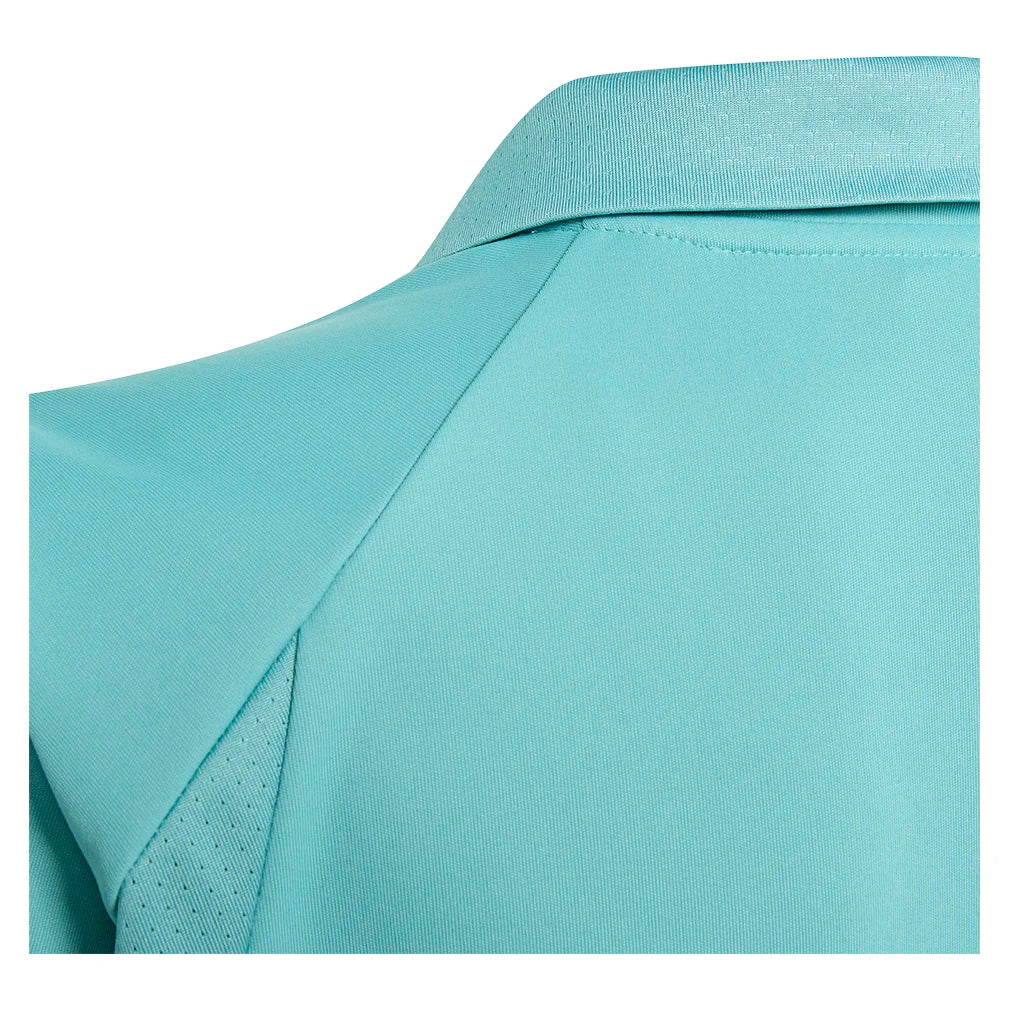 Boys' Club 3 Stripe Tennis Polo Shirt - Powder Teal Color | Comfortable & Stylish Kids' Athletic Top for Tennis, Golf & Casual Wear