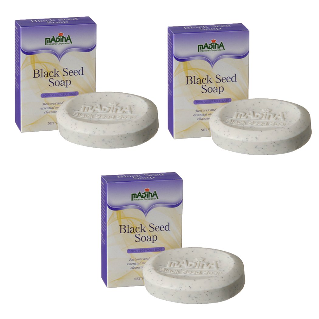 3 Pack Black Seed Soap with Shea Butter - Natural Cleansing Bar for Acne, Eczema & Dry Skin - Gentle Face & Body Wash for Men & Women - Perfect for Daily Skincare Routine