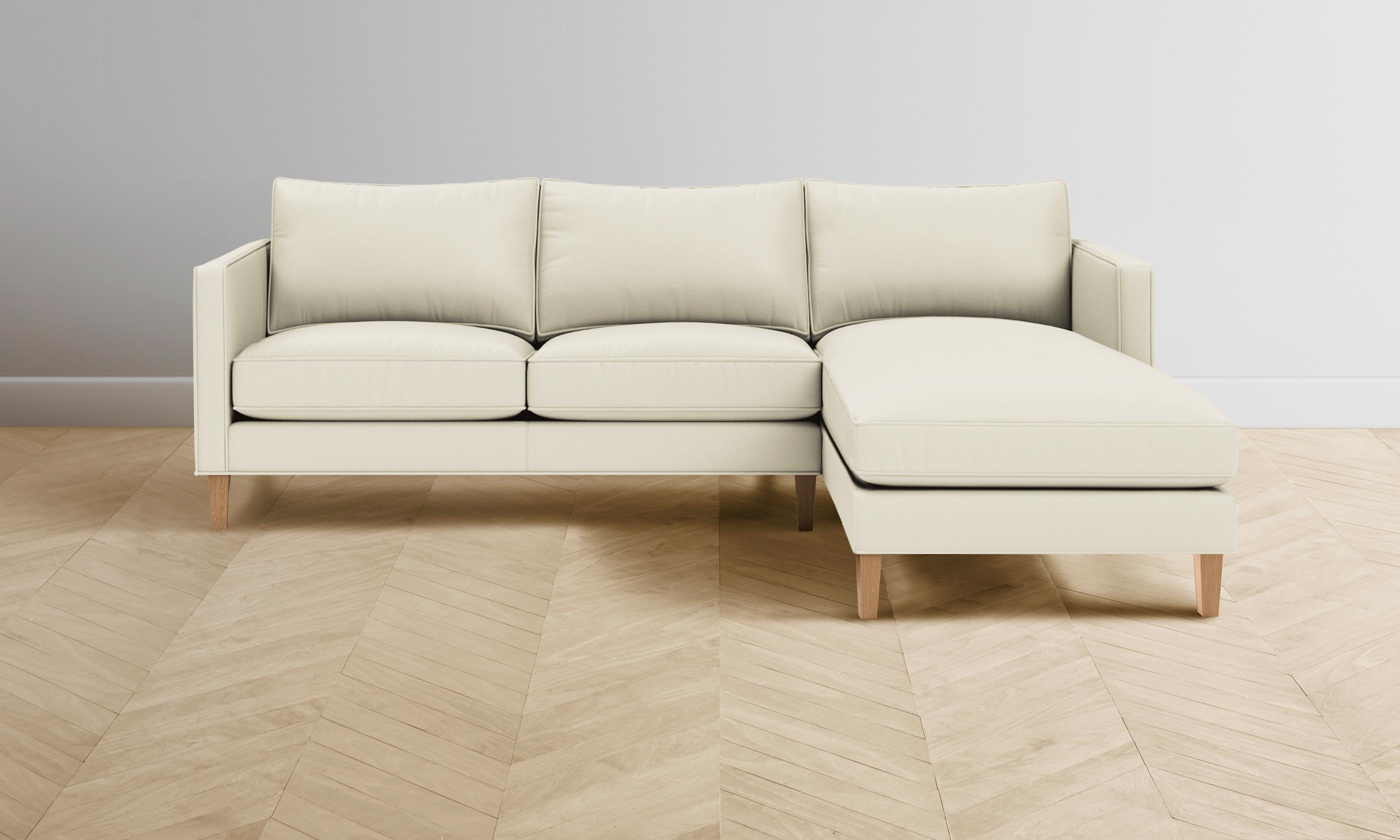 Premium Crosby Sectional Sofa - Genuine Pebbled Leather Upholstery, Modern Swan Design for Living Room & Lounge Comfort