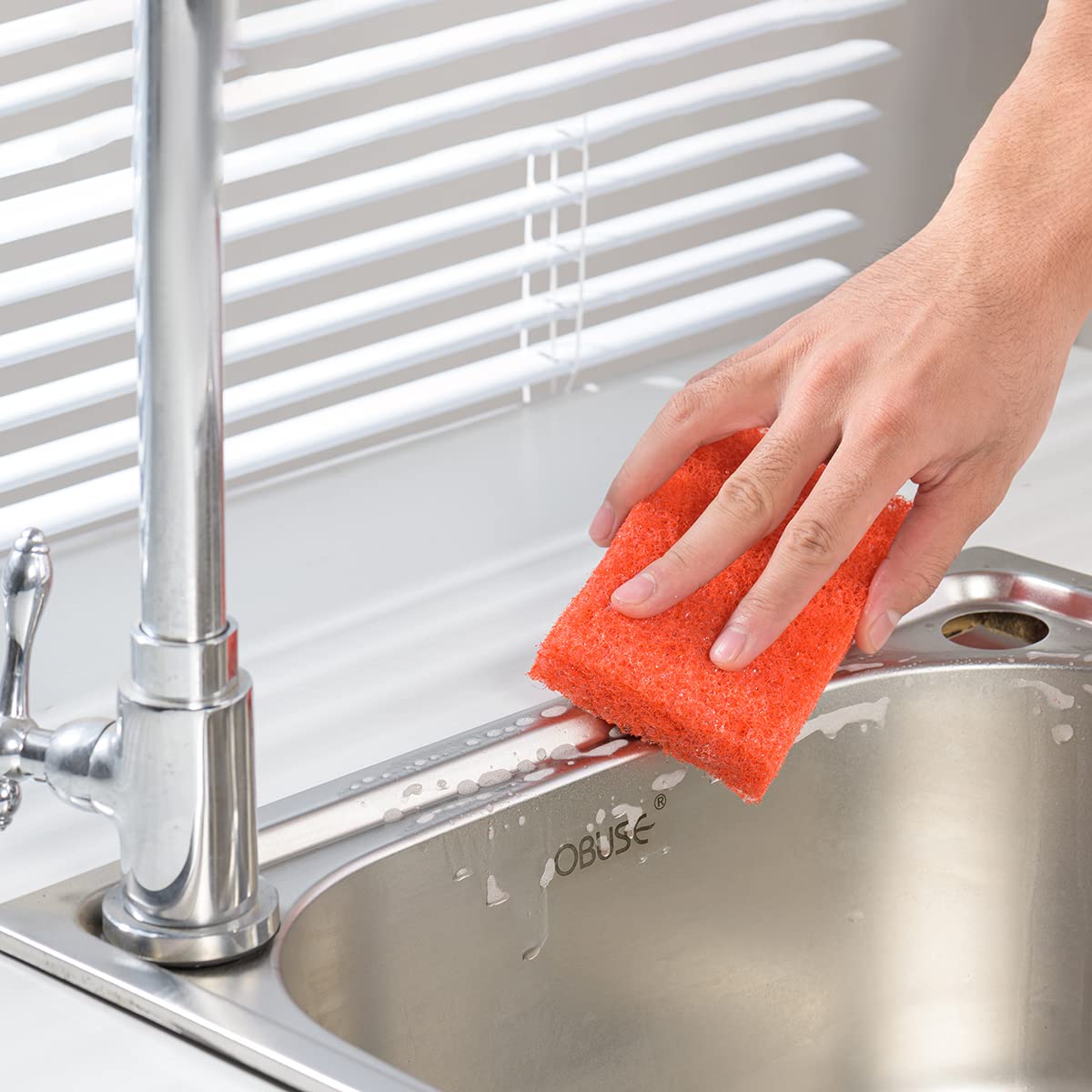 **Heavy Duty Griddle Cleaning Kit - 8 Non-Scratch Scouring Pads for Blackstone Flat Top Grill, Pots, Pans, Stove & Cookware - Perfect for Outdoor BBQ, Camping & Kitchen Cleaning**