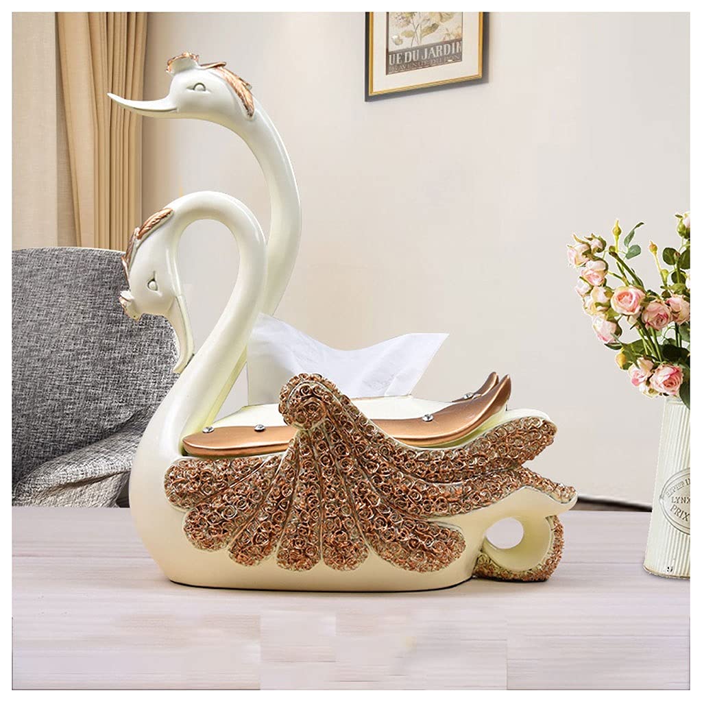 Luxury Modern Tissue Box Holder - Elegant Swan Design Tissue Storage Box Cover for Living Room & Home Decor - Lightweight & Stylish (Color: C) | Perfect for Living Rooms, Bedrooms, and Office Spaces