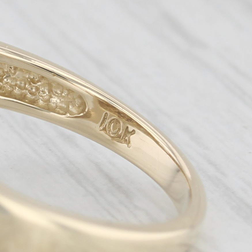0.47ctw Diamond Cluster Ring in 10k Yellow Gold - Size 7 - Elegant Jewelry for Engagement, Anniversary & Special Occasions