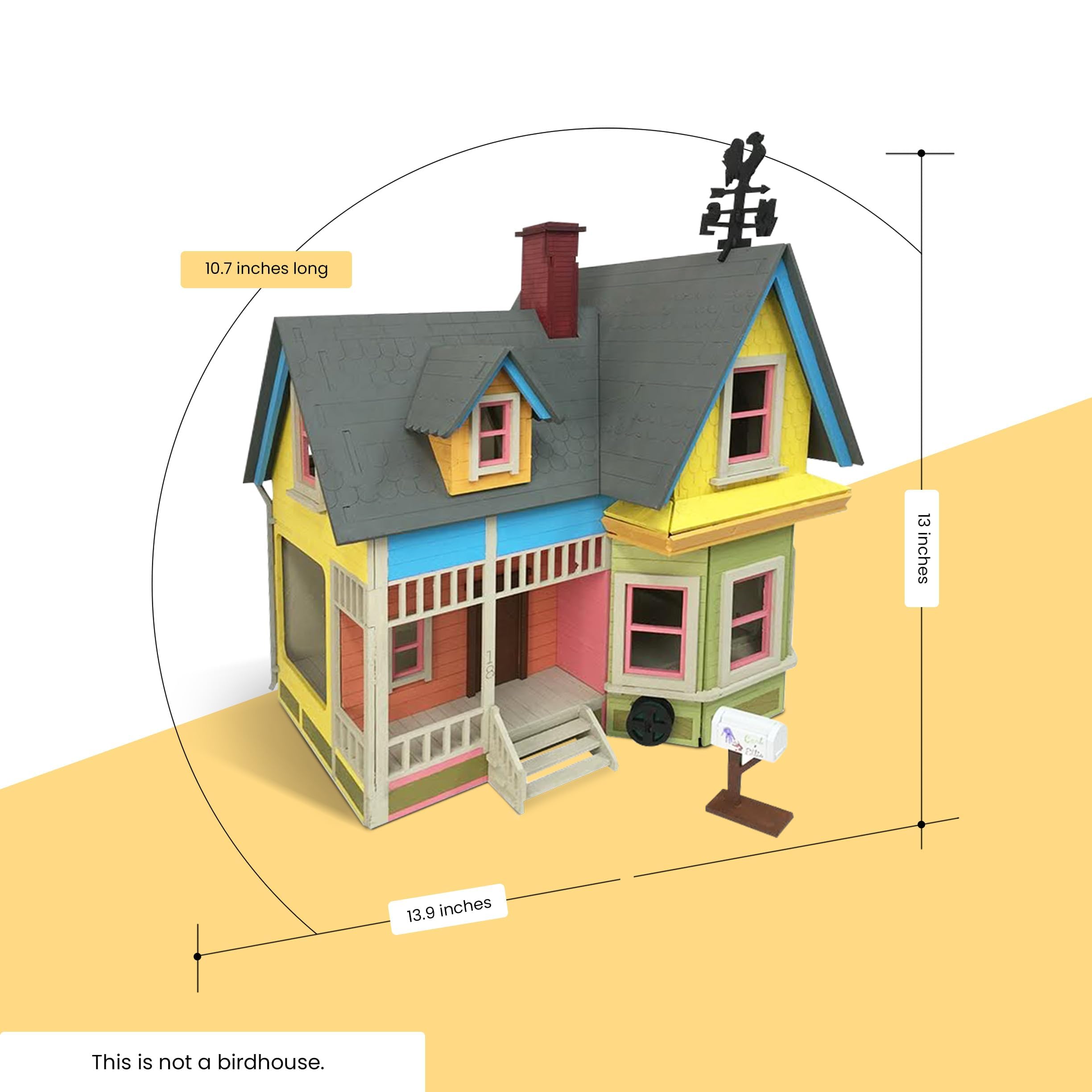 3D Wooden Puzzle Dollhouse Kit - DIY Tiny House Model from Up Movie - Easy-to-Assemble 1/8