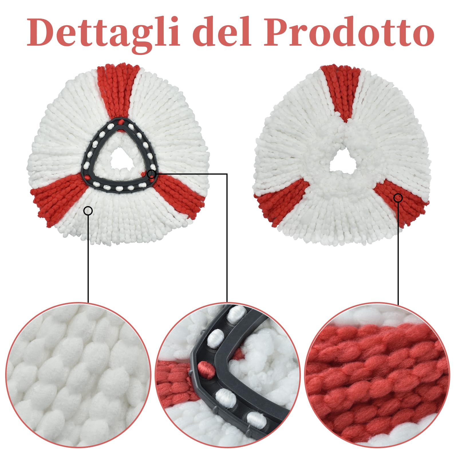 Vileda 2-in-1 Turbo EasyWring & Clean Spin Mop Replacement Microfiber Pads - Compatible Floor Mop Heads - Super Absorbent & Reusable Cleaning Cloths for Hardwood, Tile & Laminate Floors - Perfect for Kitchen, Bathroom & Home Cleaning