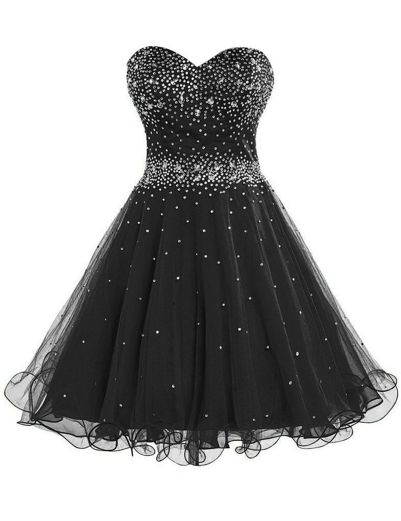 Snowskite Women's Short Beaded Strapless Tulle Dress for Homecoming, Cocktail Party & Special Occasions - Elegant Formal Evening Gown for Prom, Wedding Guest & Night Out