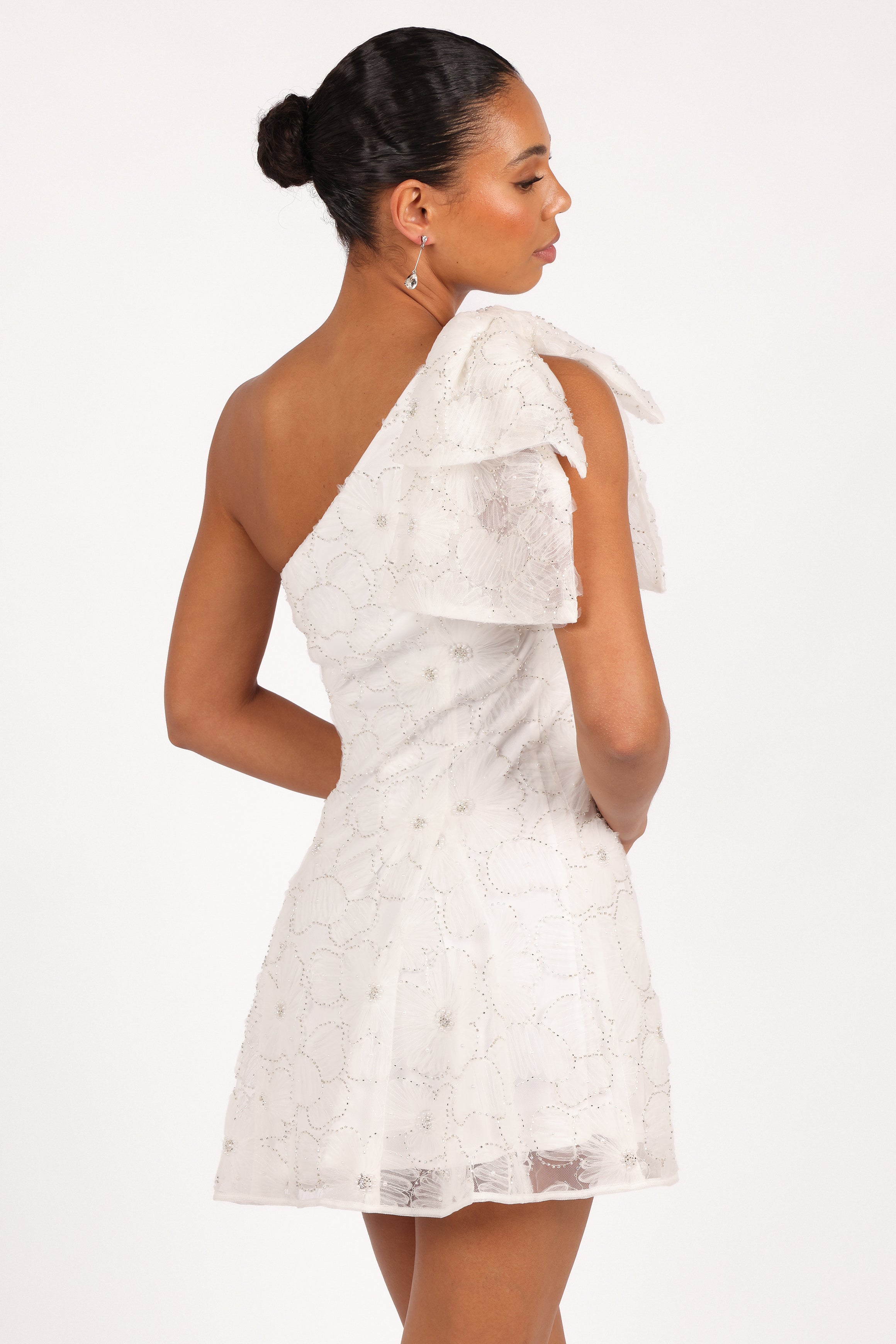 Ashly Off Shoulder Mini Dress - White | Flirty Summer Dress for Beach, Date Night & Party | Women's Fashion