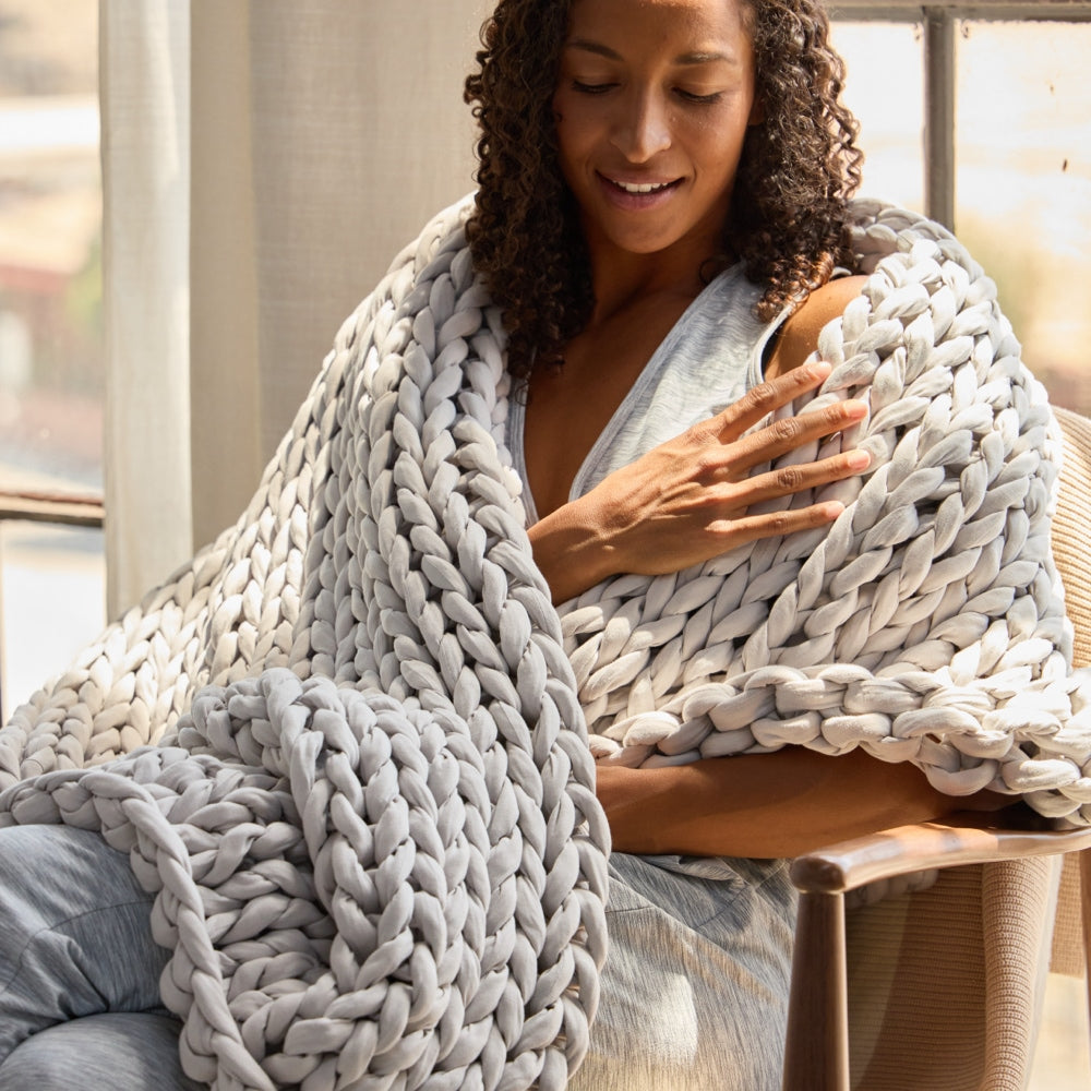 Premium Weighted Blanket for Adults & Kids - 15 lbs Cooling Gravity Blanket for Anxiety Relief & Better Sleep - Soft Breathable Cotton Cover (Great for Stress Relief, Insomnia, and Relaxation)
