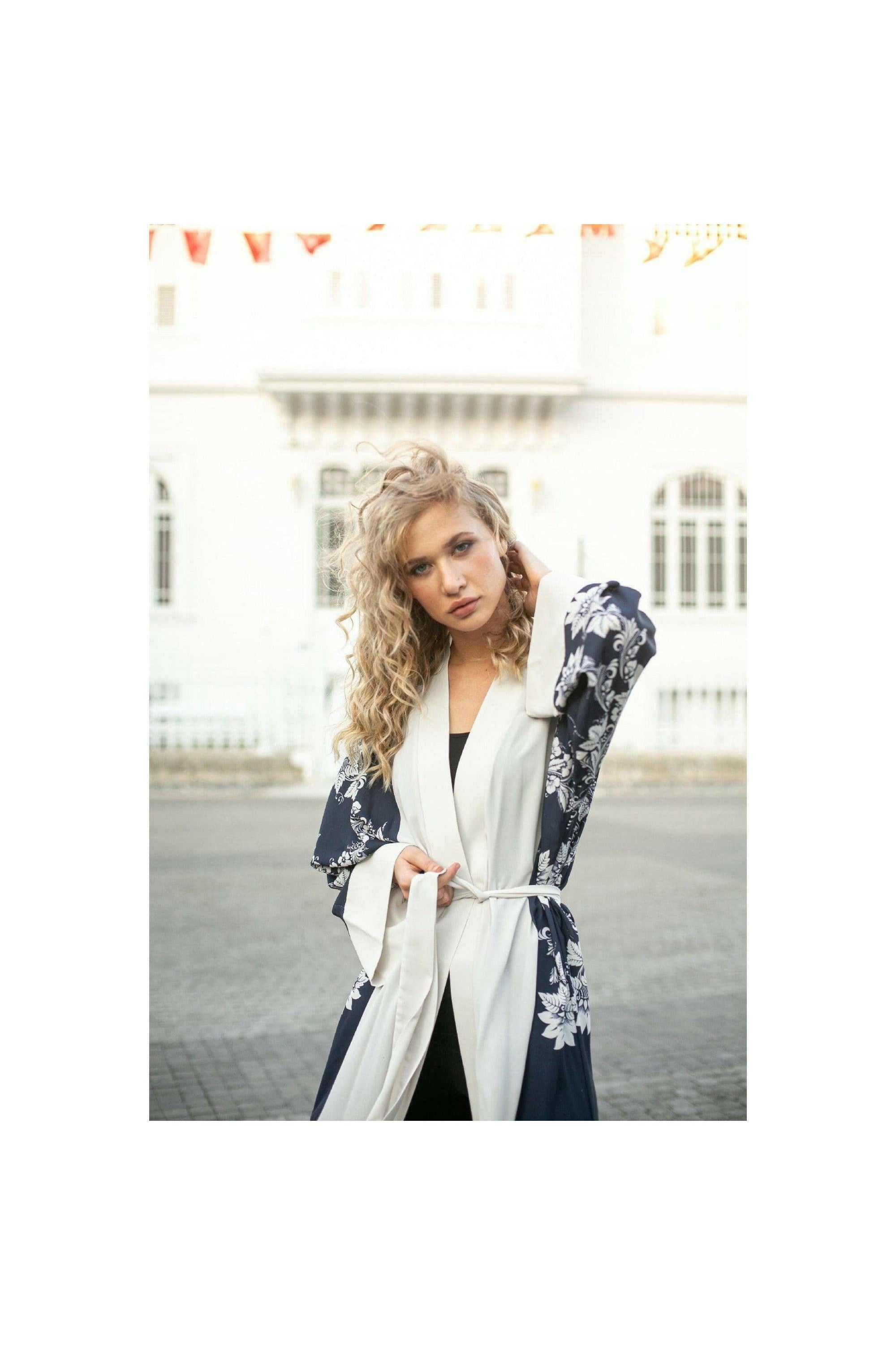 Japanese Inspired Sienna Open Front Kimono Robe - Lightweight Loungewear for Women, Perfect for Spa, Yoga, and Relaxation at Home