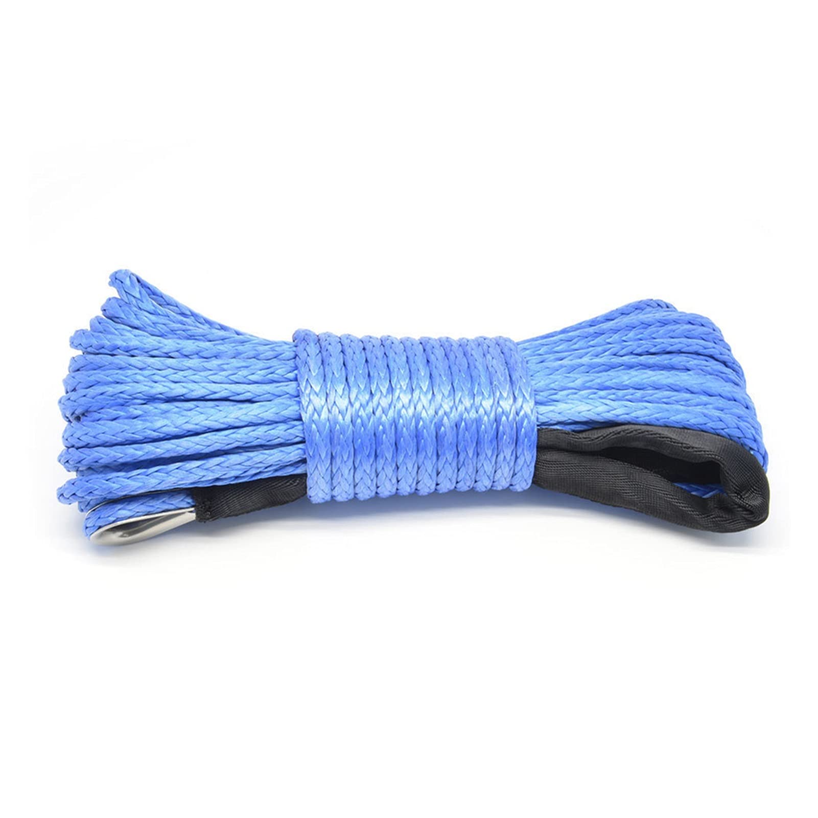 GIXAA 7700lb Portable Electric Winch with 15m Nylon Rope - Heavy Duty Off-Road Towing Winch for ATV, UTV, Truck & SUV - Ideal for Vehicle Recovery, Car Wash Maintenance & Outdoor Adventures (Blue)
