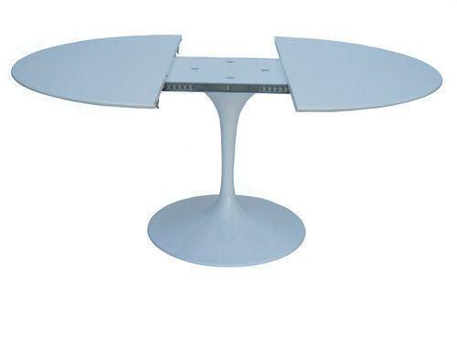 Extendable Tulip Dining Table - Modern Expandable Round Table for Small Spaces - Perfect for Dining Room, Kitchen & Apartment Living