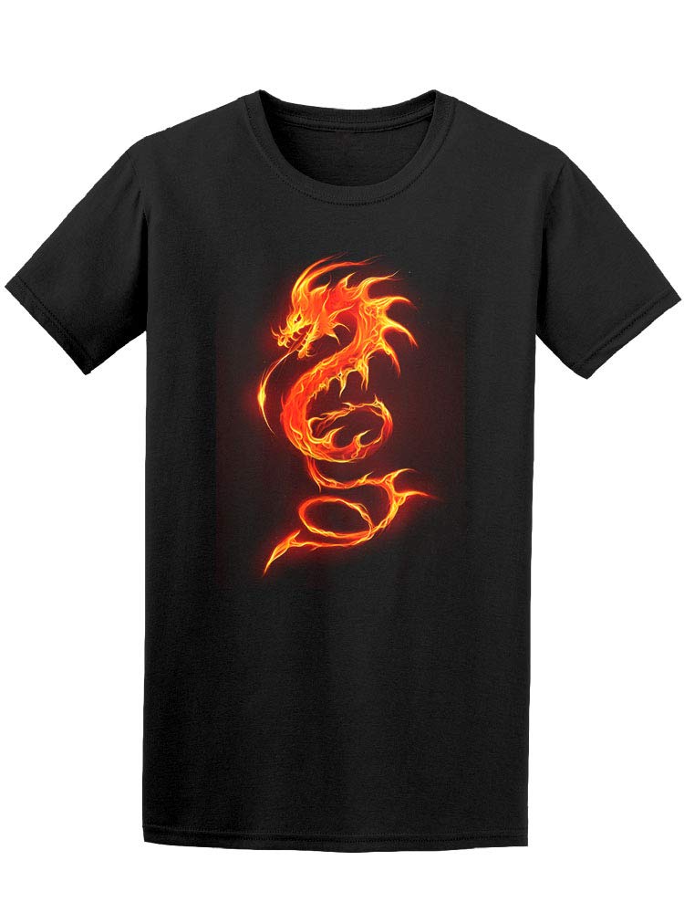 Fire Dragon Flame T-Shirt for Men - Casual & Streetwear Style
