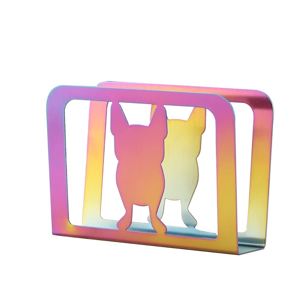Rainbow Stainless Steel Napkin Holder - Farmhouse Kitchen & Dining Table Accessories for Home, Restaurant, and Office Decor | Perfect for Everyday Use, Parties, and Special Occasions
