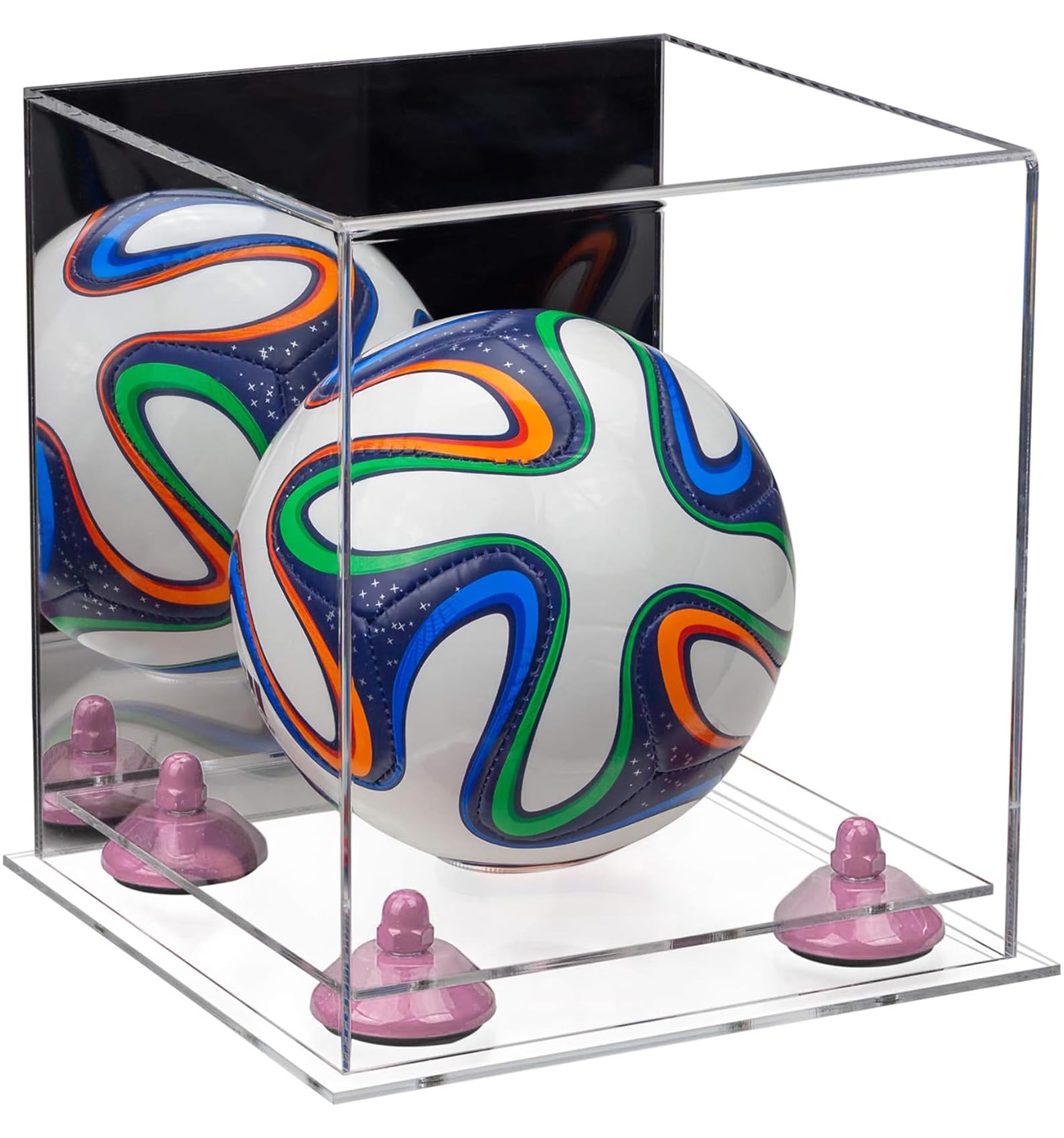 Mini Acrylic Soccer Ball Display Case - Perfect for Collectibles, Miniatures & Sports Memorabilia - Great for Home, Office or Gift Display