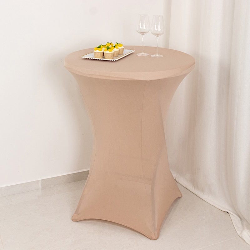 Stretchable Spandex Cocktail Table Cover - Waterproof & Wrinkle-Resistant - Perfect for Parties, Weddings, and Events