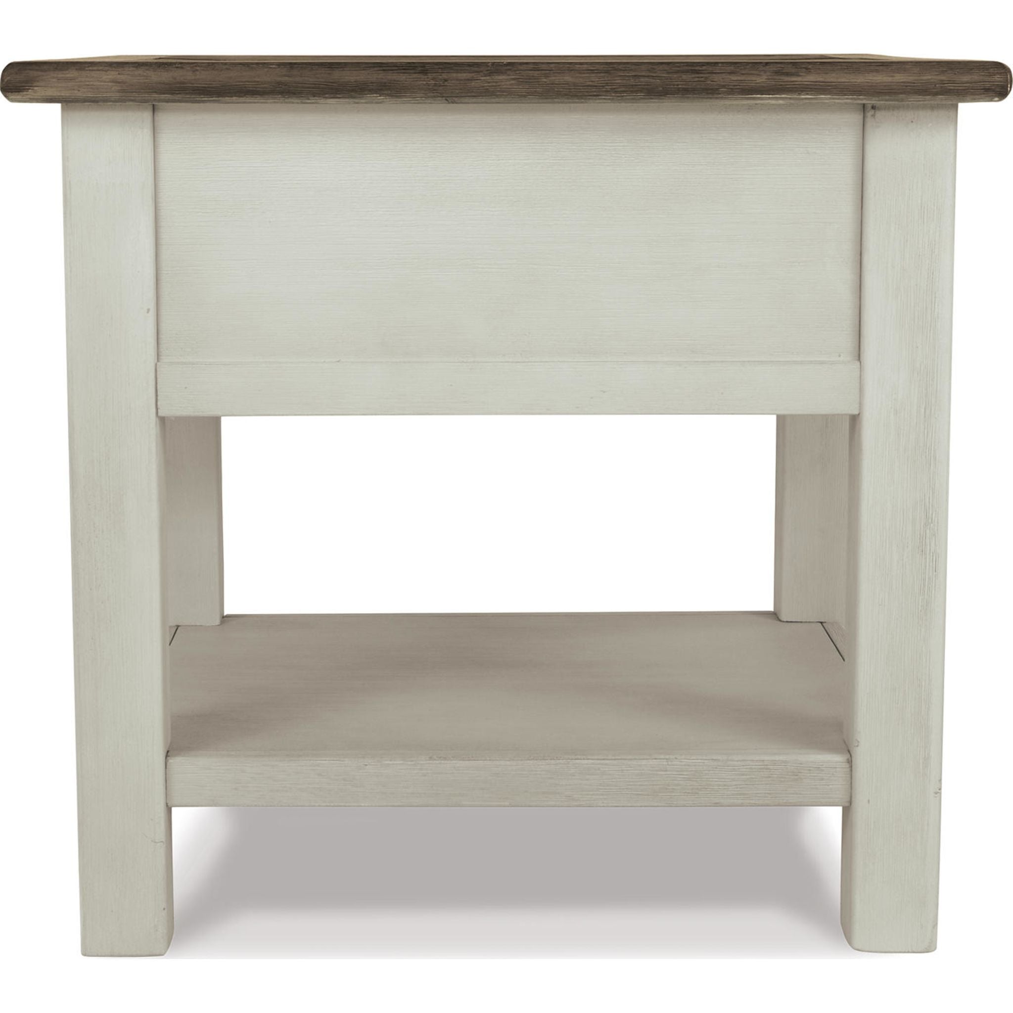 Bolanburg Chairside End Table - Two-Tone Finish for Living Room, Bedroom & Office - Stylish Side Table with Storage Shelf