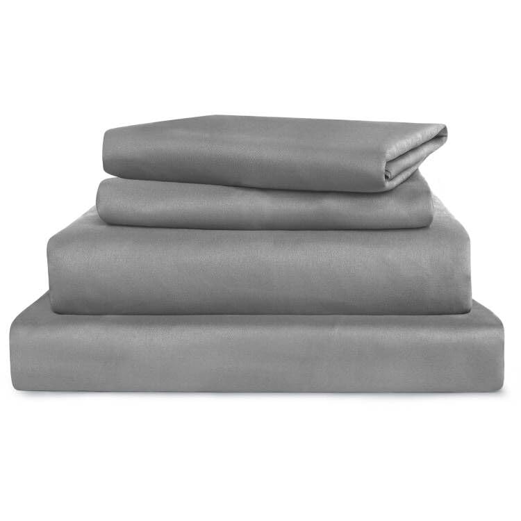 **Deep Pocket Twin Sheets Set for Kids Air Mattress - 4-Piece Fade-Resistant Bedding Set Fits 16-24 Inch Pillow Top Mattress (Grey) - Perfect for Sleepovers, Travel & Kids' Rooms**