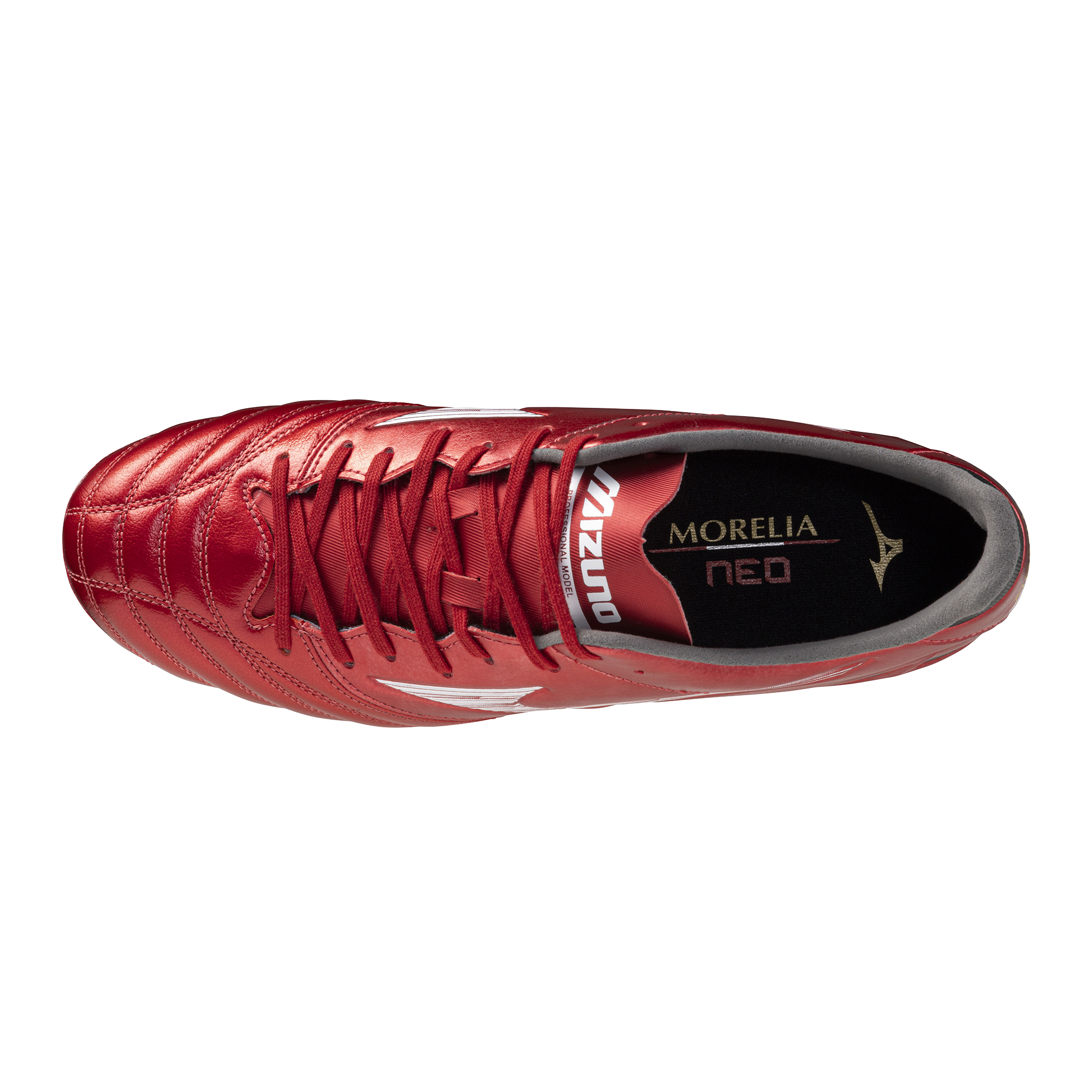 Mizuno Morelia Neo IV Pro FG Soccer Cleats for Men - Lightweight Football Shoes for Speed & Control (Red/White/Black) - Perfect for Competitive Matches & Training Sessions