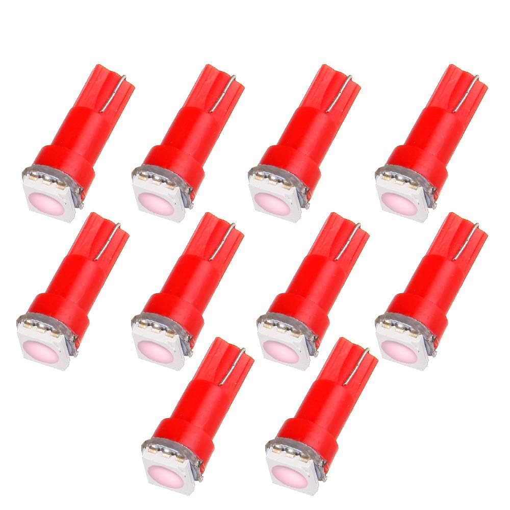 OCPTY 10-Pack Purple T5 74 LED Light Bulbs - Super Bright Dashboard & Instrument Panel Replacement Bulbs for Cars, Trucks, Boats & Motorcycles - Perfect for Gauge Cluster Lighting Upgrade