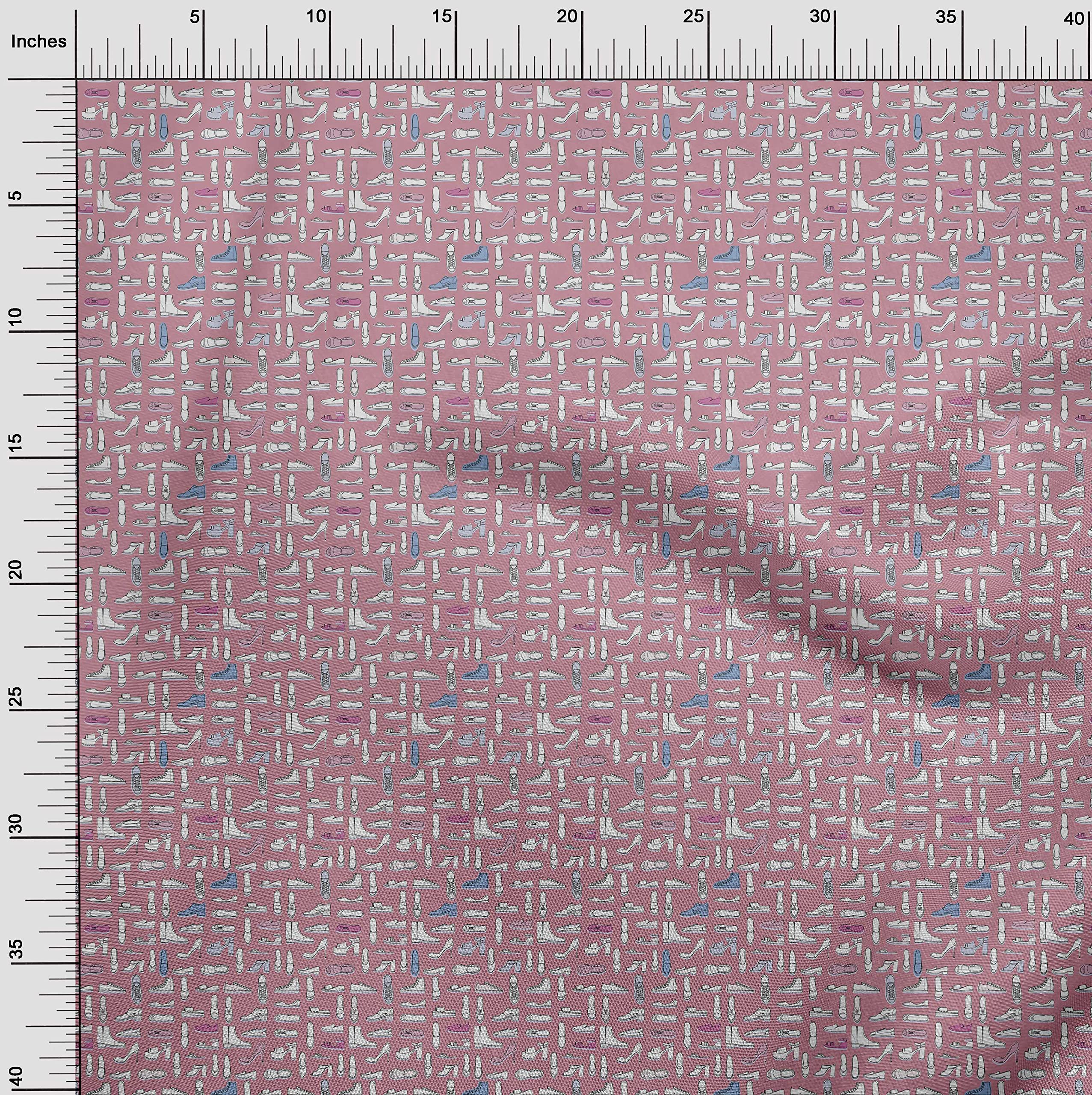 oneOone Silk Tabby Medium Pink Fabric - 42 Inch Wide Dress Material for Conversational Footwear & DIY Projects | Perfect for Dresses, Scarves, and Home Decor