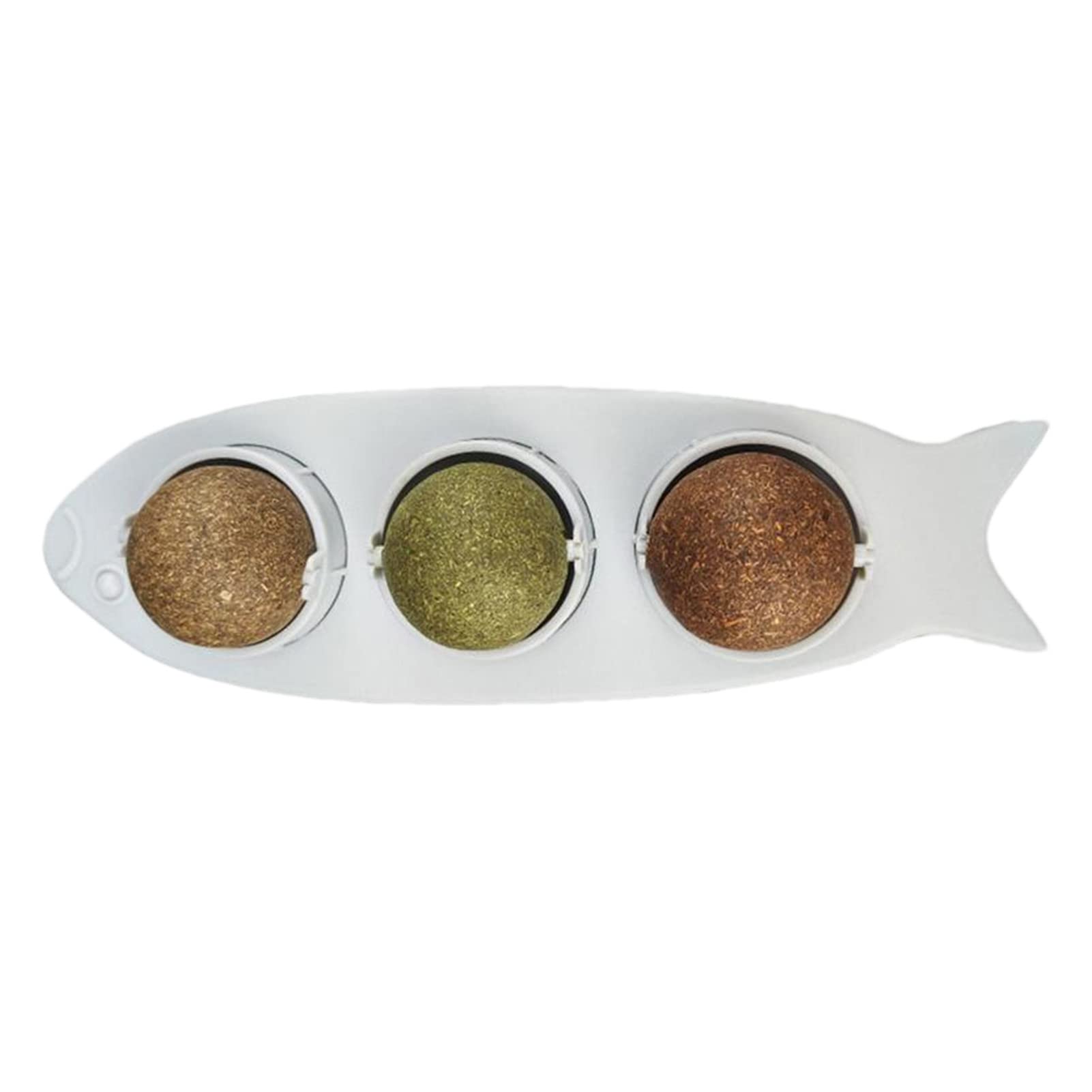 Natural Catnip Balls for Cats - 3 Pack Interactive Cat Toys with Mint Leaf for Chewing, Licking & Teeth Cleaning - Fun Playtime & Stress Relief for Kittens & Adult Cats - Perfect for Indoor Play & Training