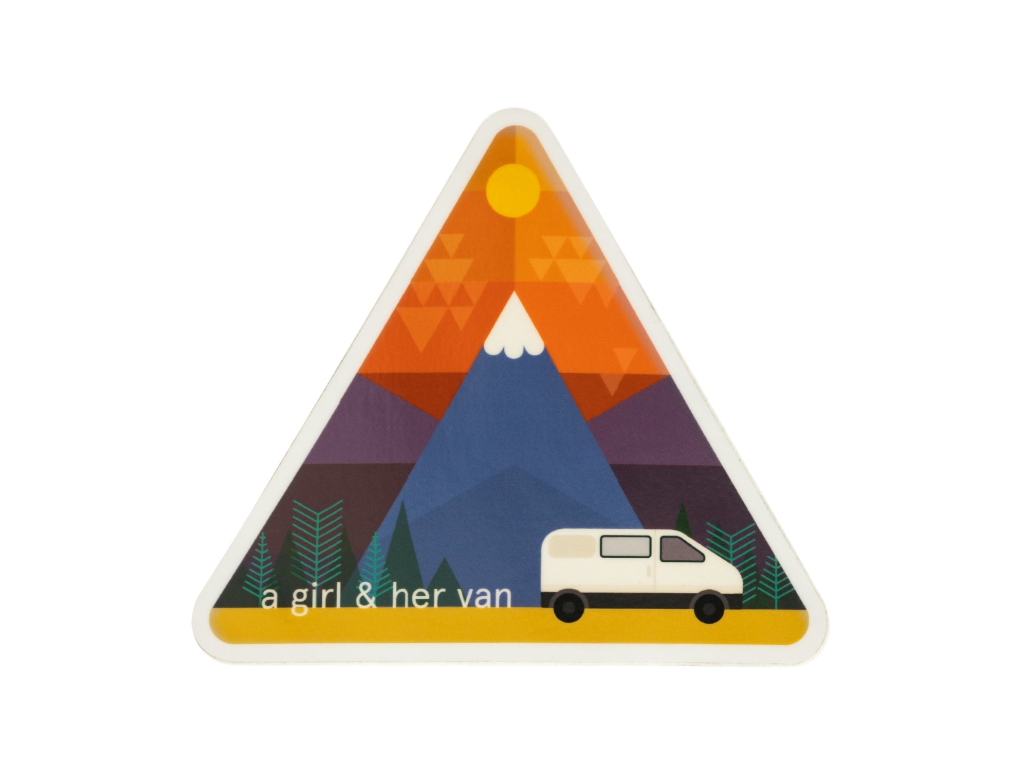 Girl and Her Van Sticker - Waterproof Vinyl Decal for Laptops, Cars & Windows - Perfect for Travel Lovers & Van Life Enthusiasts