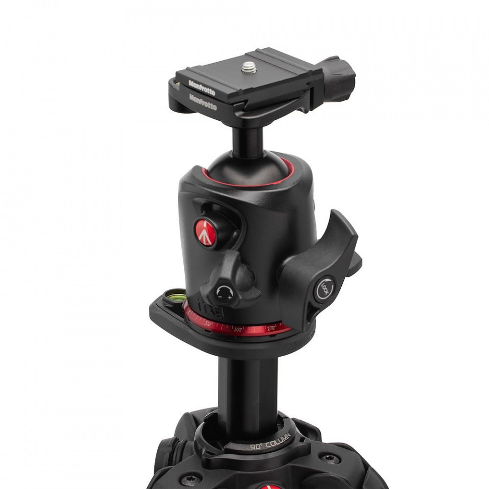 Manfrotto 055XPRO AS Carbon Fiber Tripod Kit with Ball Head - Professional Camera Tripod for Photography, Videography & Travel - Perfect for Outdoor Shoots, Studio Work & Landscape Photography