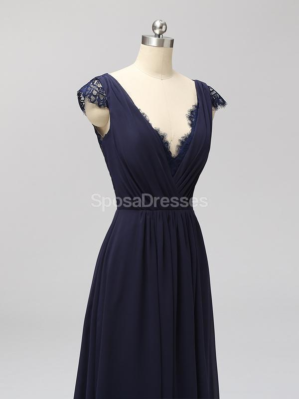 Elegant Cap Sleeve Floor-Length Lace V-Neck Bridesmaid Dress - WG591 | Perfect for Weddings, Formal Events & Special Occasions