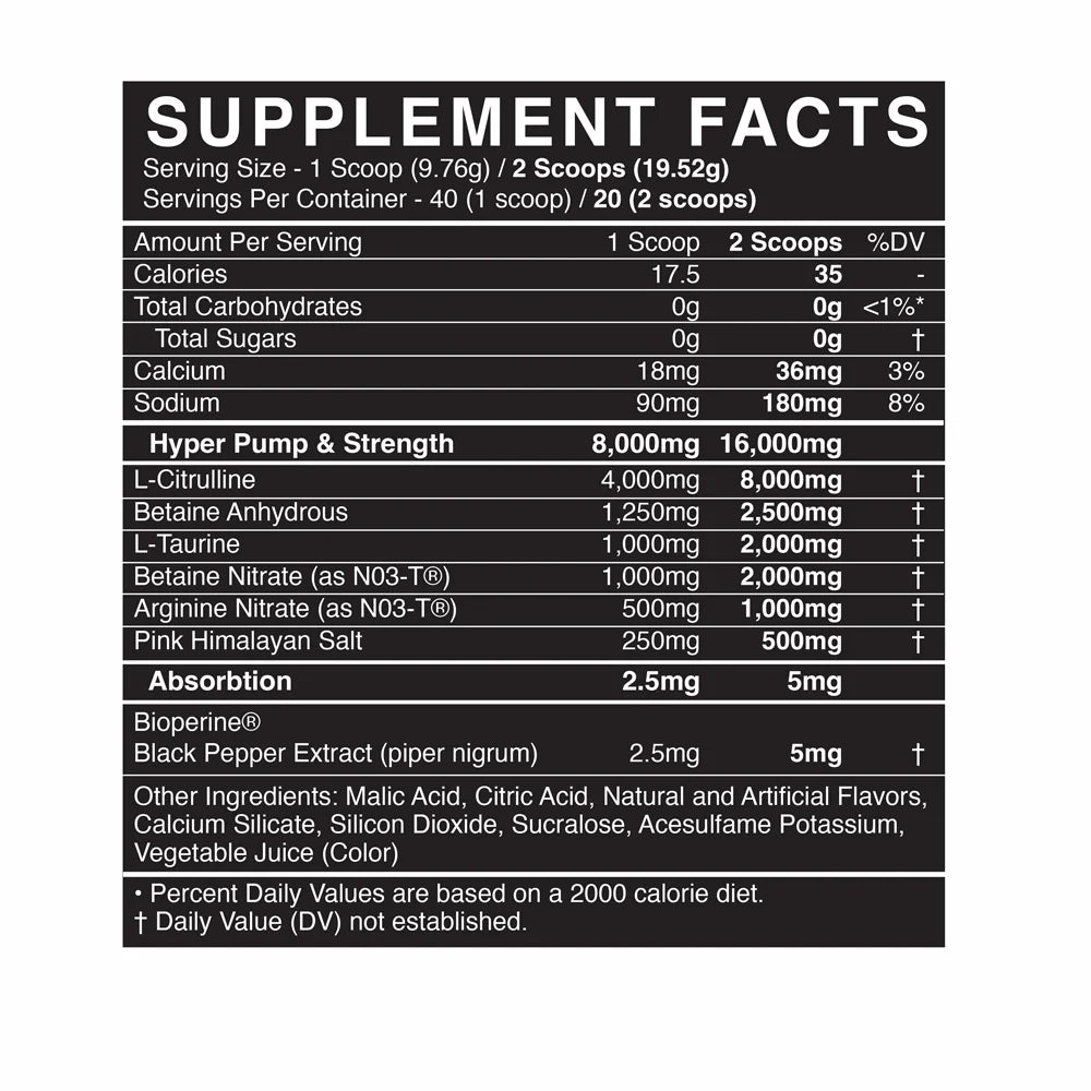 BlackMarket PUMP Hyper Pump Pre Workout Supplement - Energy & Focus Booster for Gym, Bodybuilding & Intense Workouts | Best for Athletes & Fitness Enthusiasts
